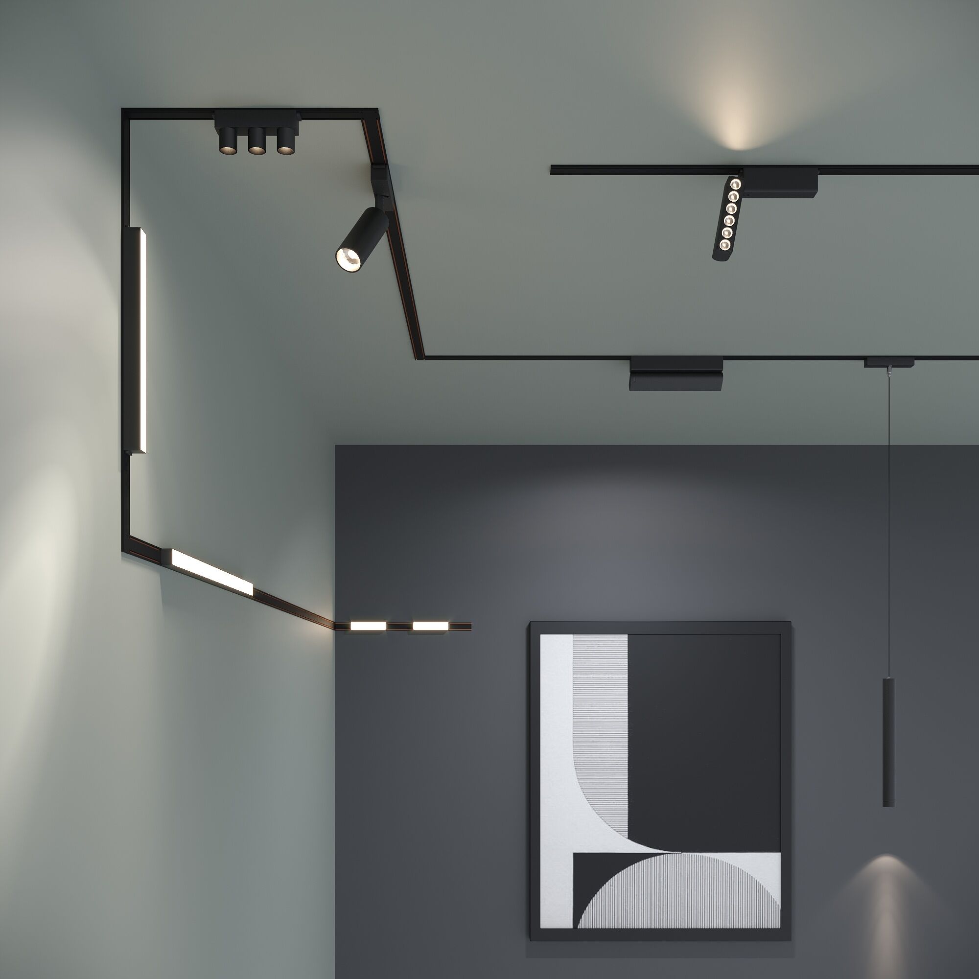 Flat Magnetic Трековый светильник 10W 4000K Vision чёрный