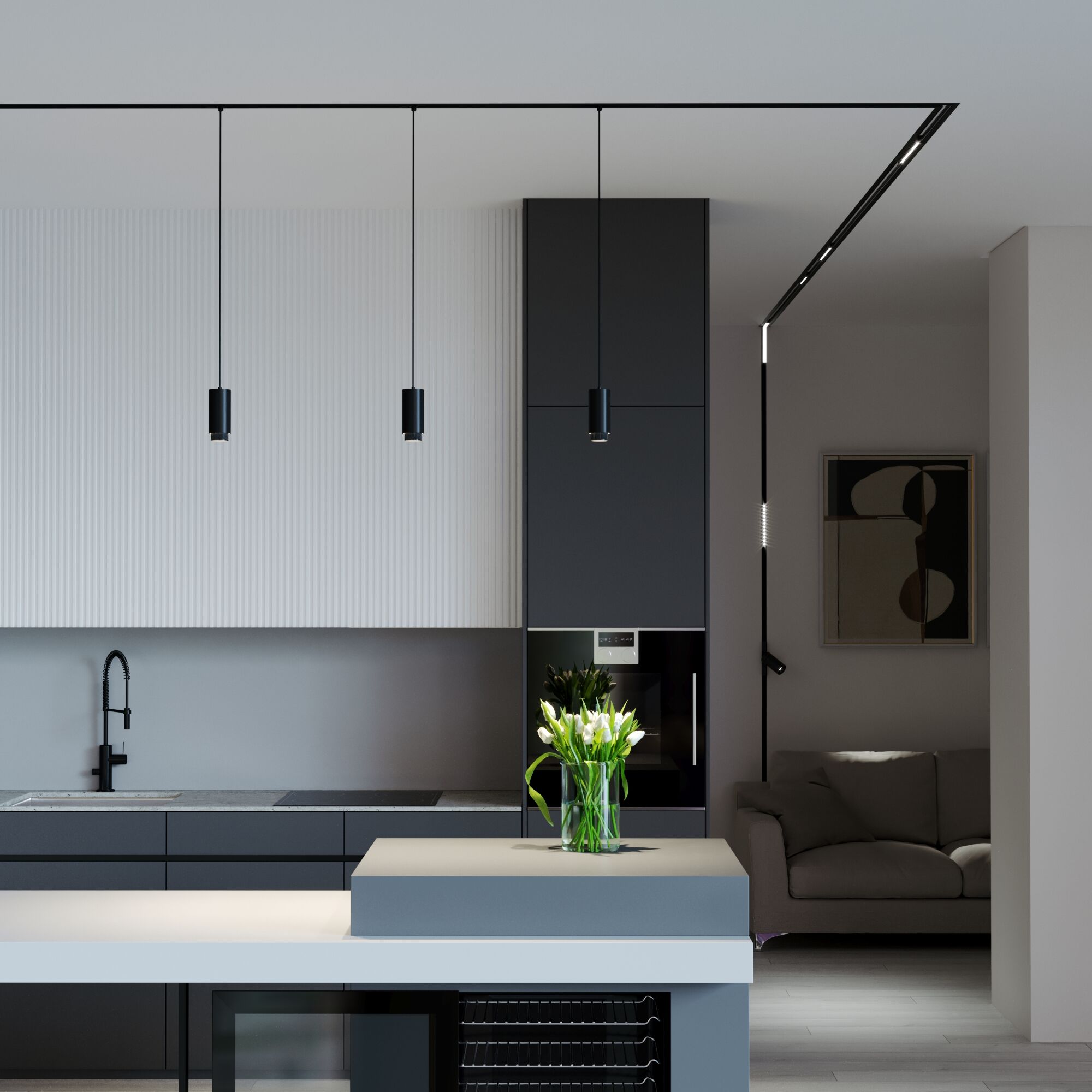 Basic System Nubis Трековый светильник GU10 черный