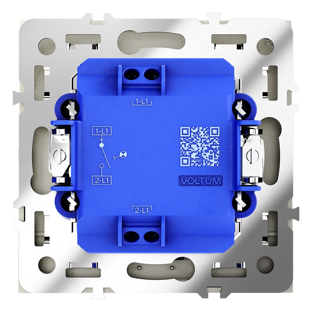 Выключатель встраиваемый VOLTUM S70 одноклавишный с подсветкой 10А, (шелк)