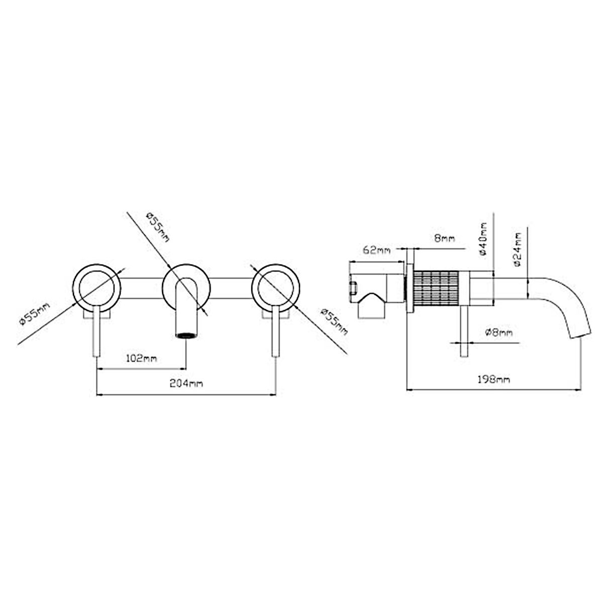 Смеситель Vincea Groove VBFW-4G1BG4 настенный брашированное золото