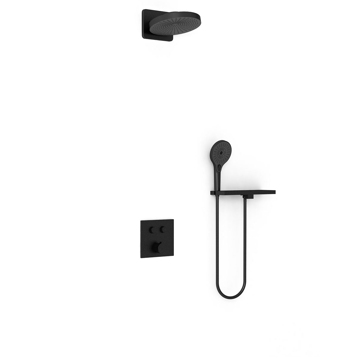 Душевая система Vincea VSFW-4I211RMB встраиваемая в стену цвет черный матовый