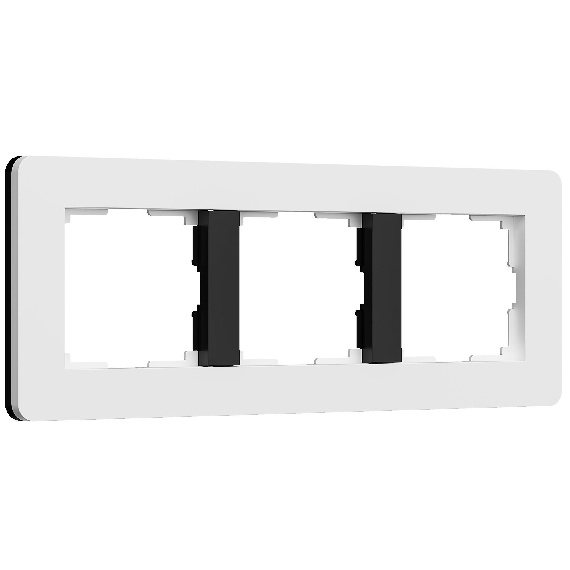 Рамка на 3 поста Split (белый/черный, soft-touch) Werkel