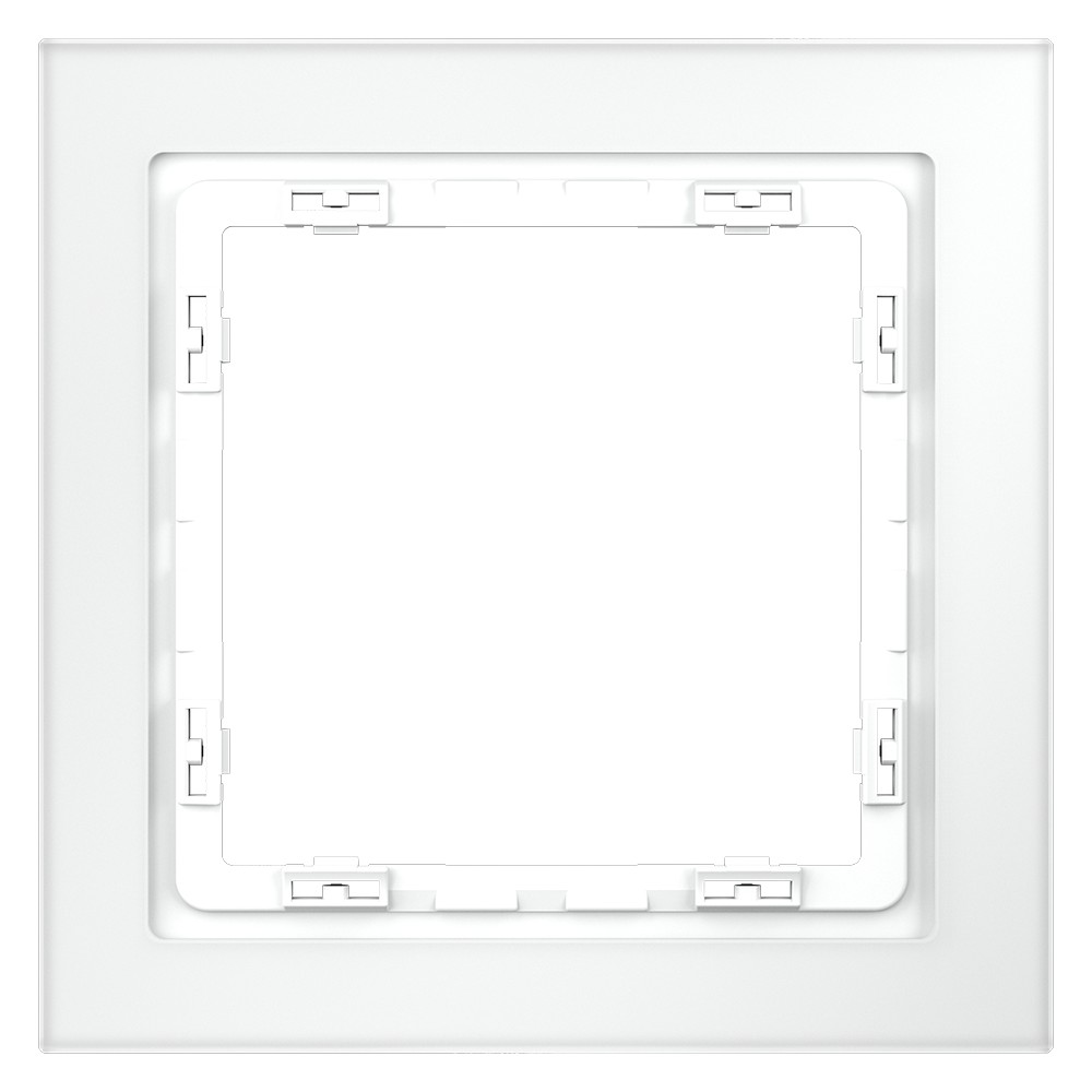 Рамка стеклянная VOLTUM S70 на 1 пост, (белый,матовый,стекло)