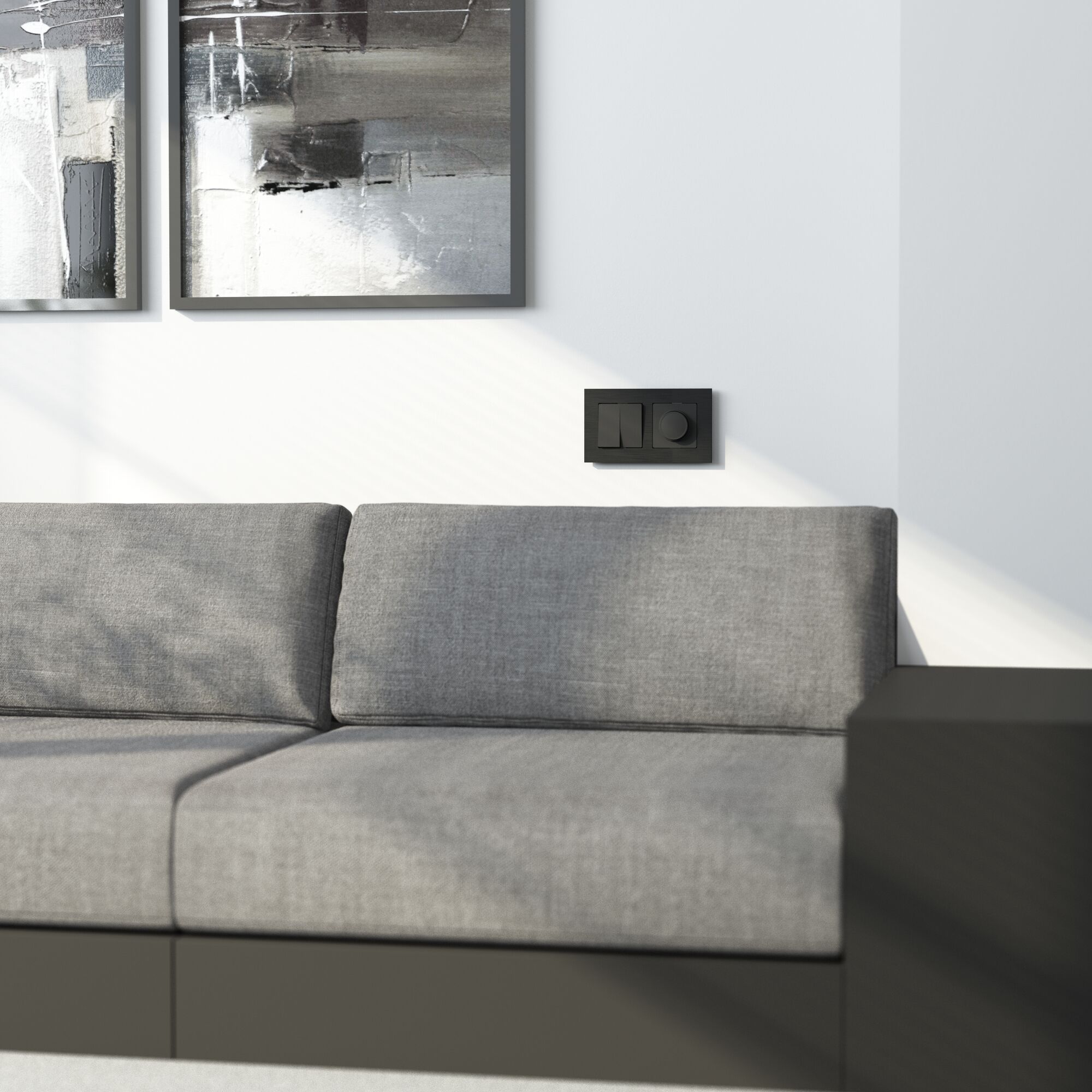 Рамка на 2 поста AluMax (черный алюминий) Werkel