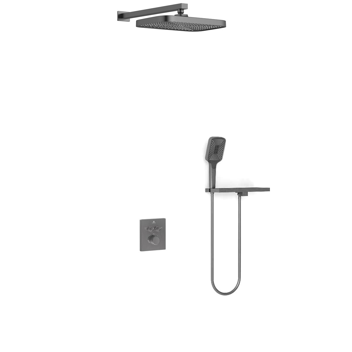Душевая система Vincea VSFW-321MT1RGM встраиваемая в стену цвет вороненая сталь