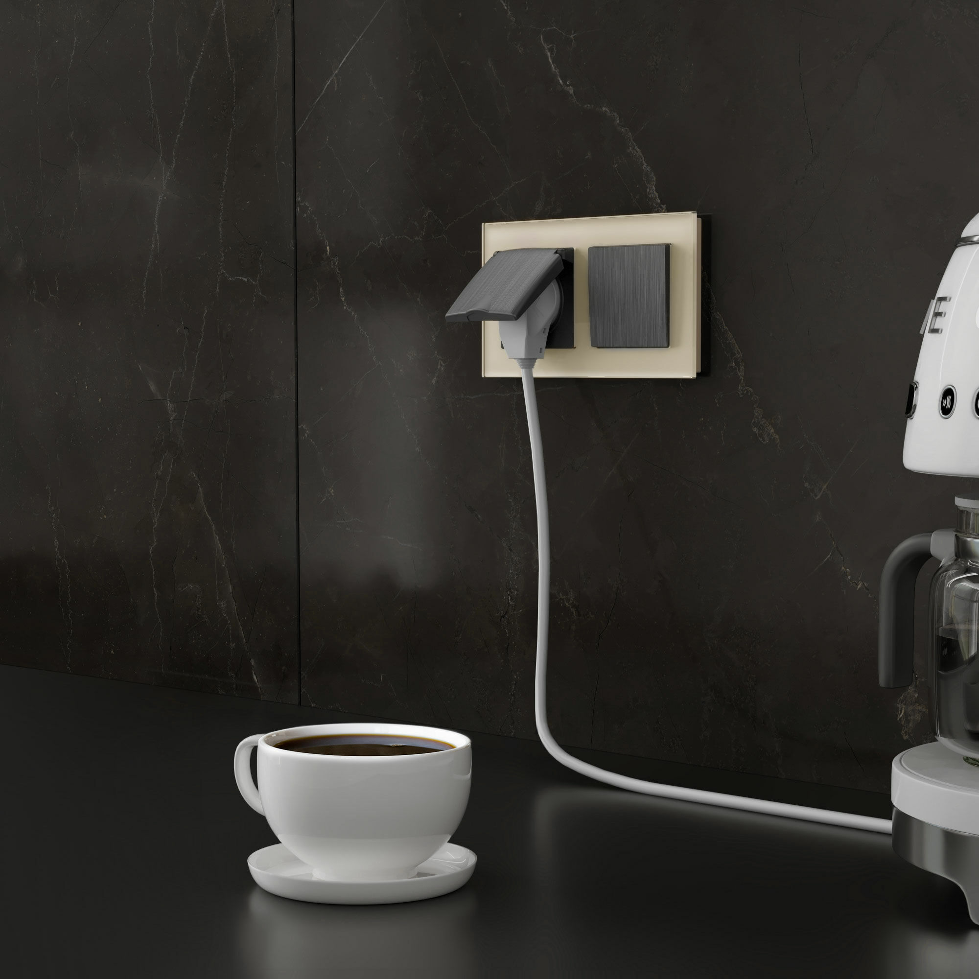 Рамка на 2 поста (молочный, стекло) Werkel