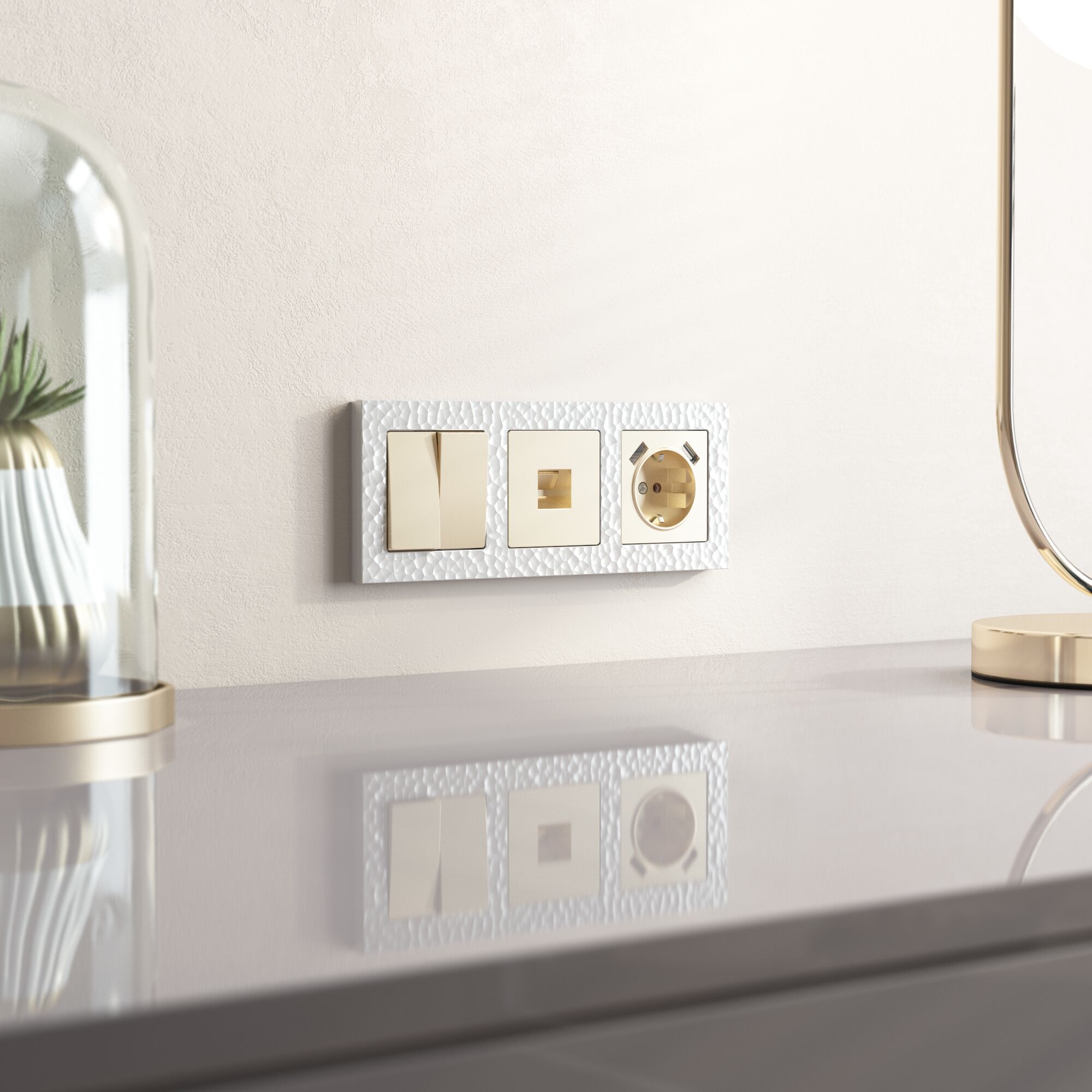 Рамка на 3 поста Hammer (белый) Werkel