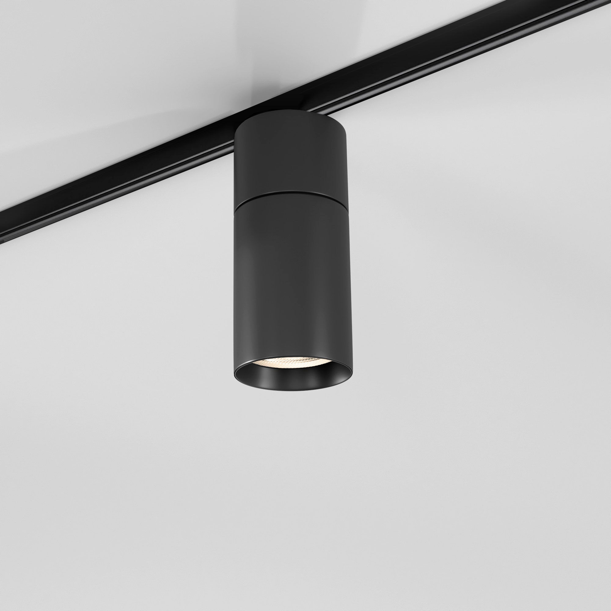 Slim Magnetic Трековый поворотный светильник R01 6W 4200K черный