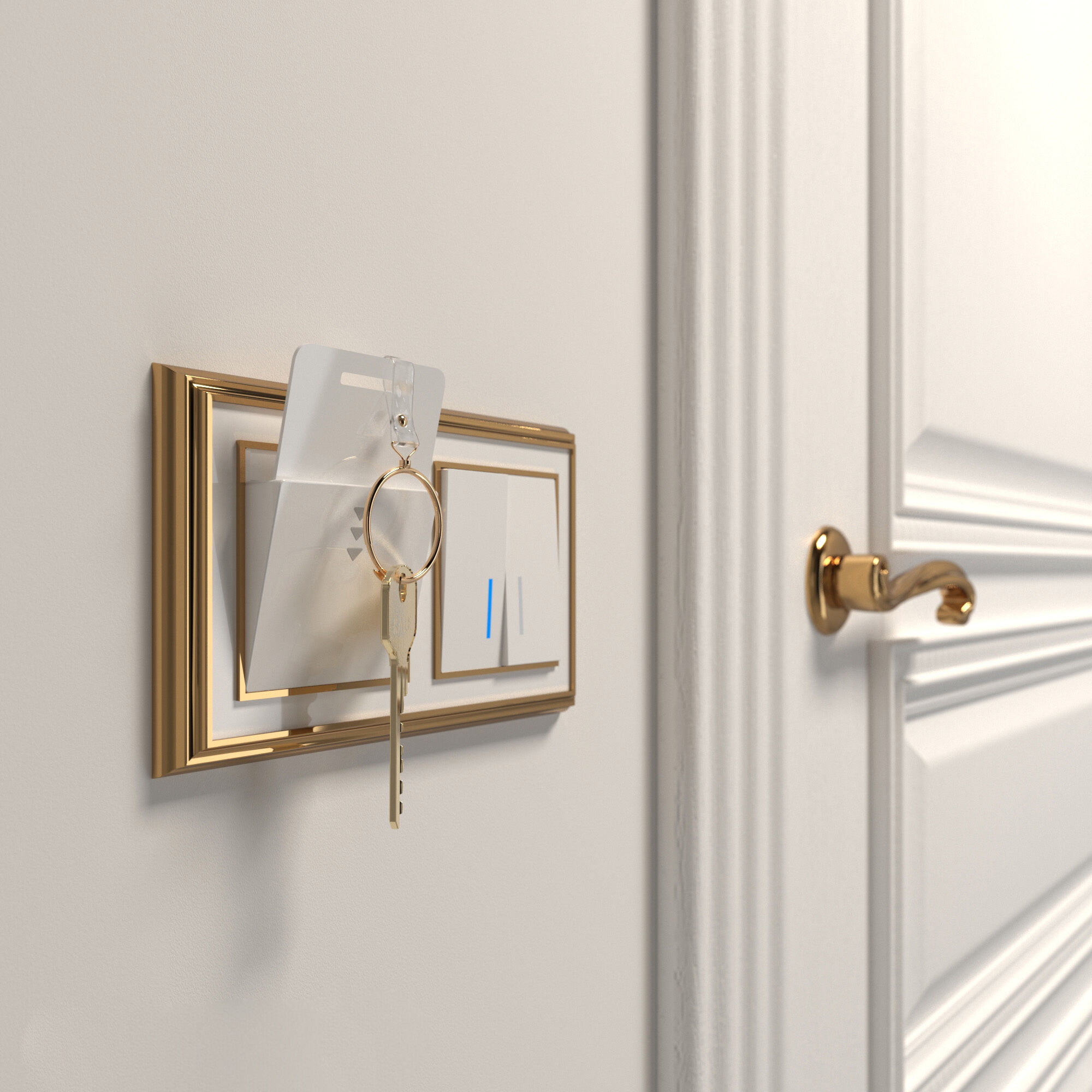 Электронный карточный выключатель (белый глянцевый) Werkel