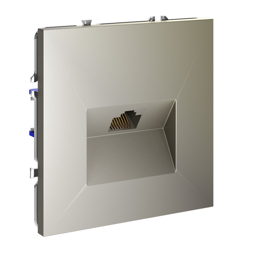 Розетка компьютерная встраиваемая VOLTUM S70 RJ45 кат.6, (шелк)