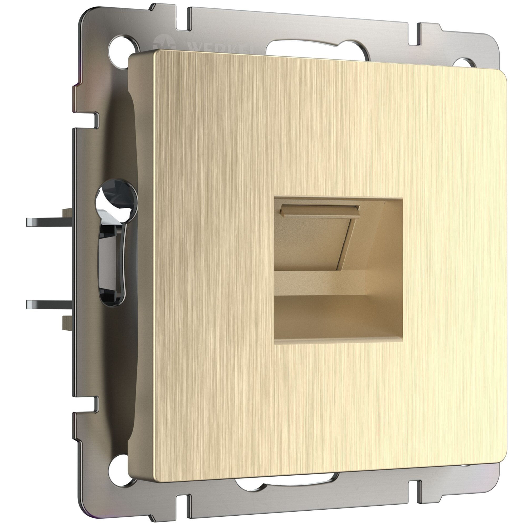 Розетка Ethernet RJ-45 (шампань рифленый) Werkel