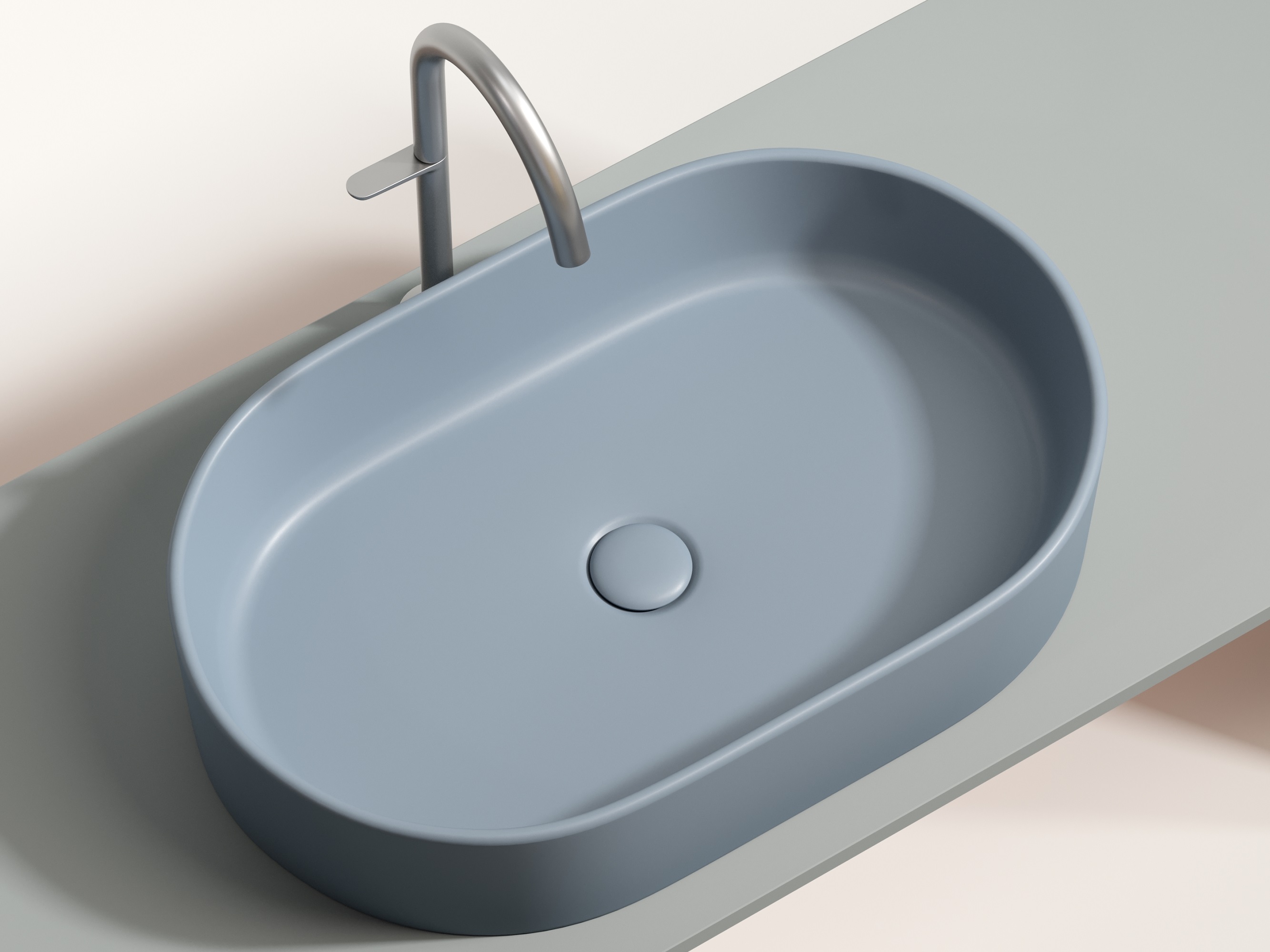 Умывальник чаша накладная овальная CN6048MHL