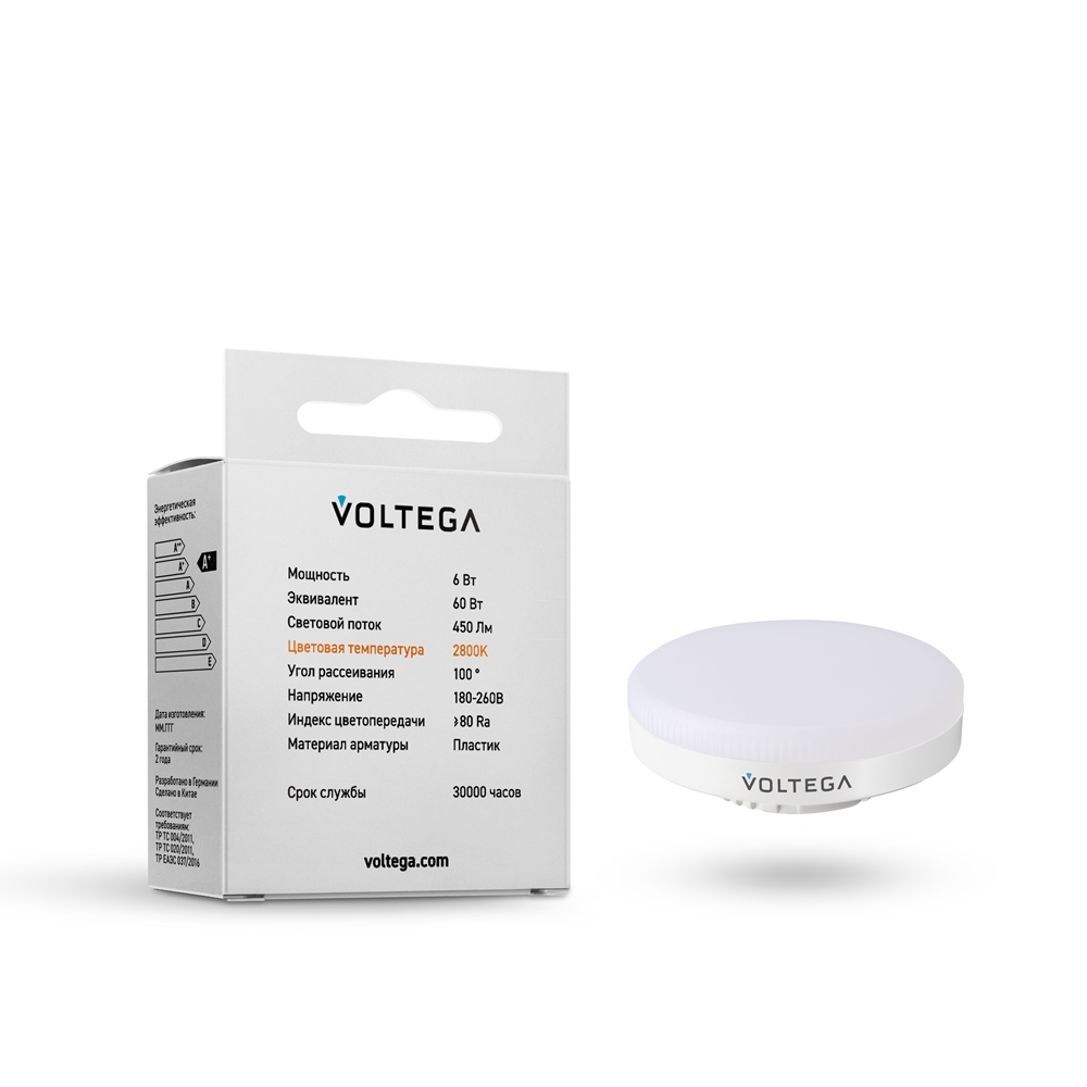 Светодиодная лампа Simple GX53 6W 2800K