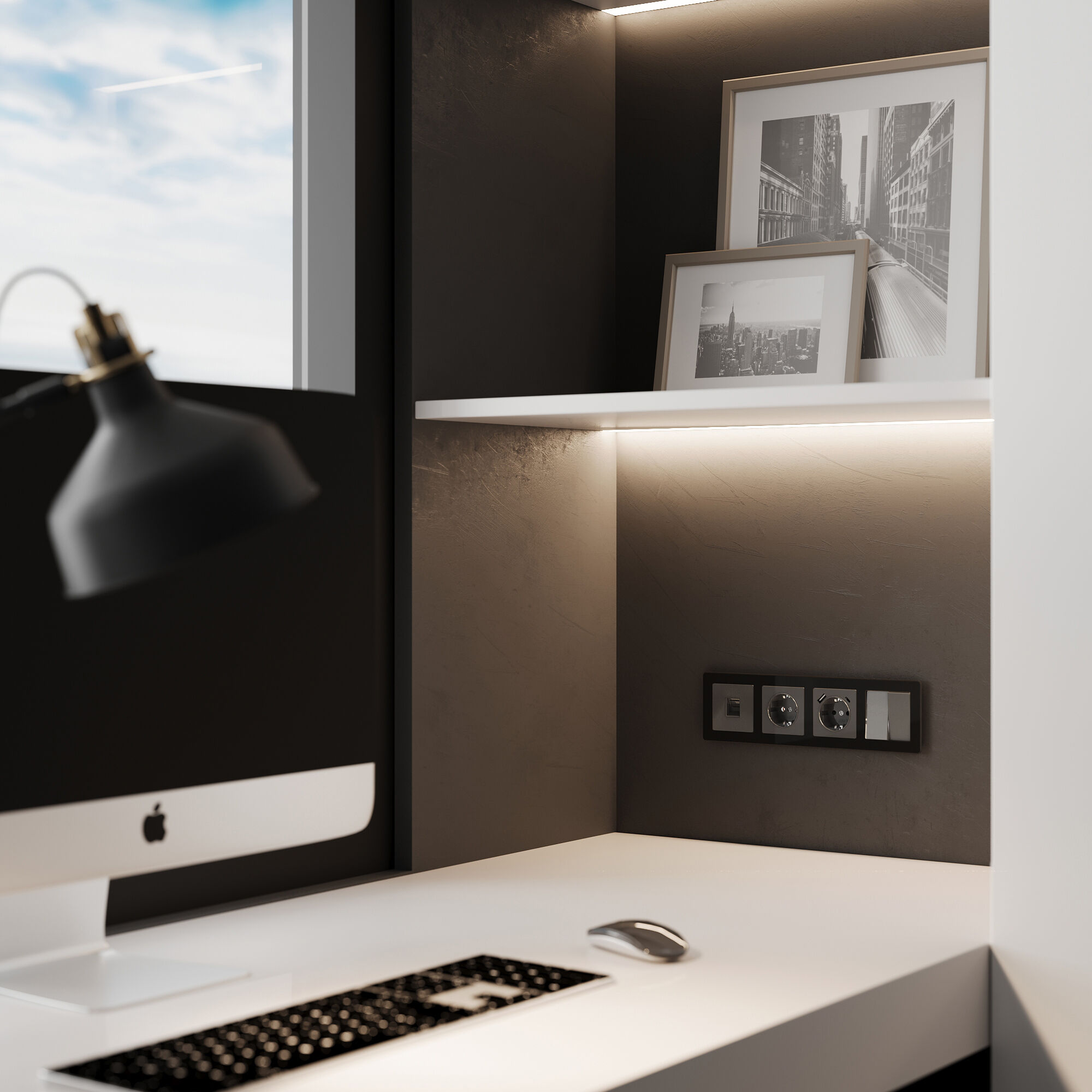 Розетка Ethernet RJ-45 (графит акрил) Werkel