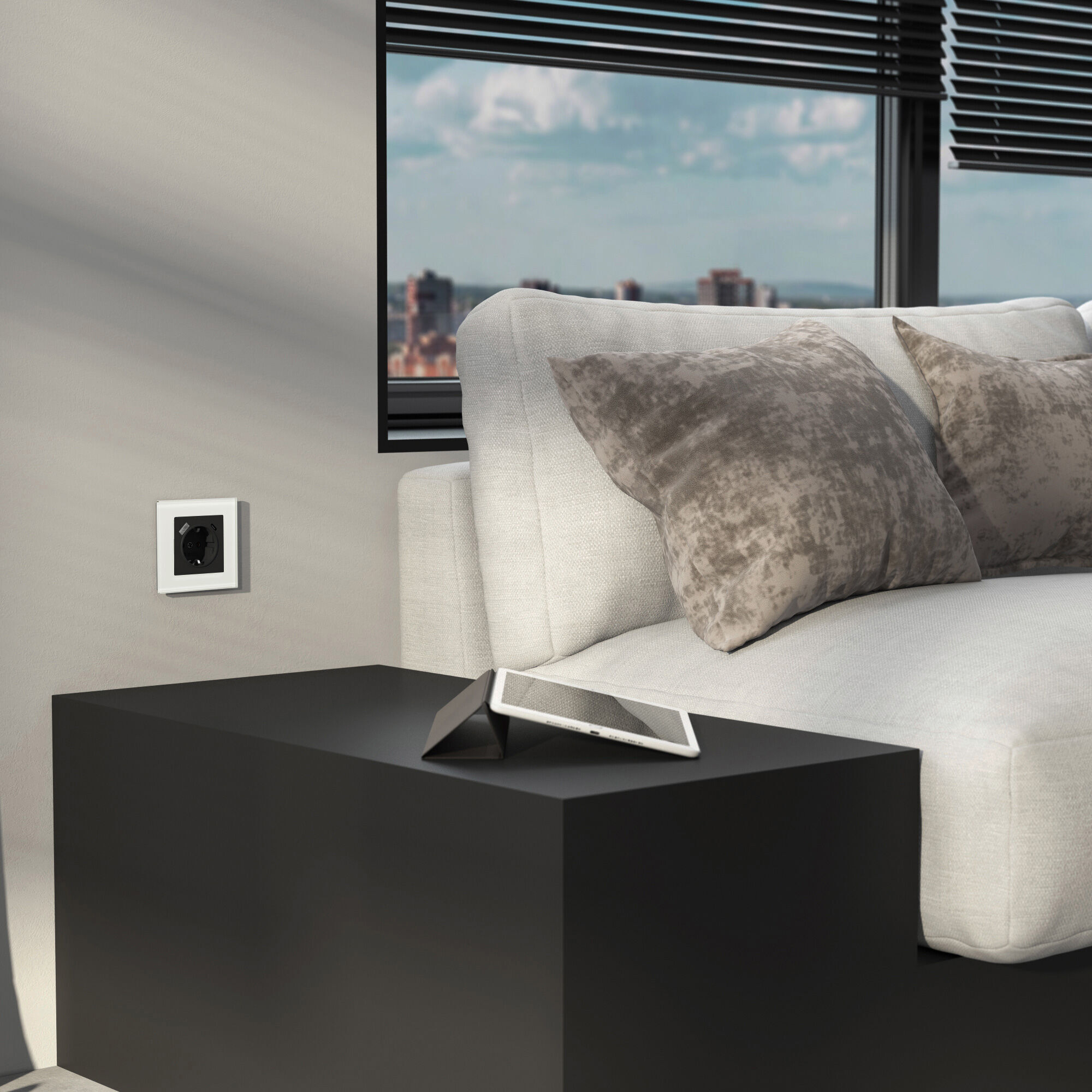 Рамка на 1 пост Senso (белый, стекло soft-touch) Werkel