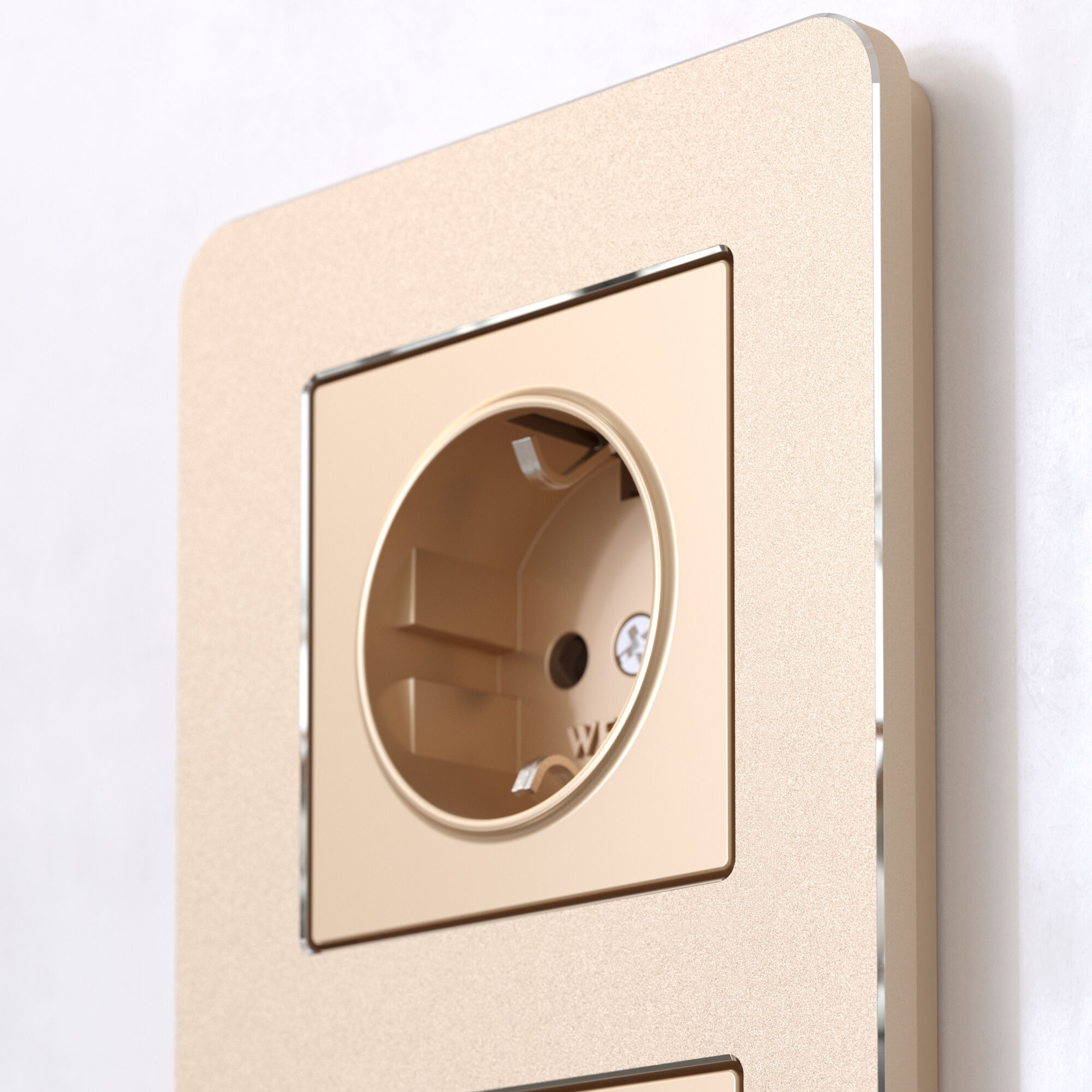 Рамка на 3 поста Platinum шампань Werkel