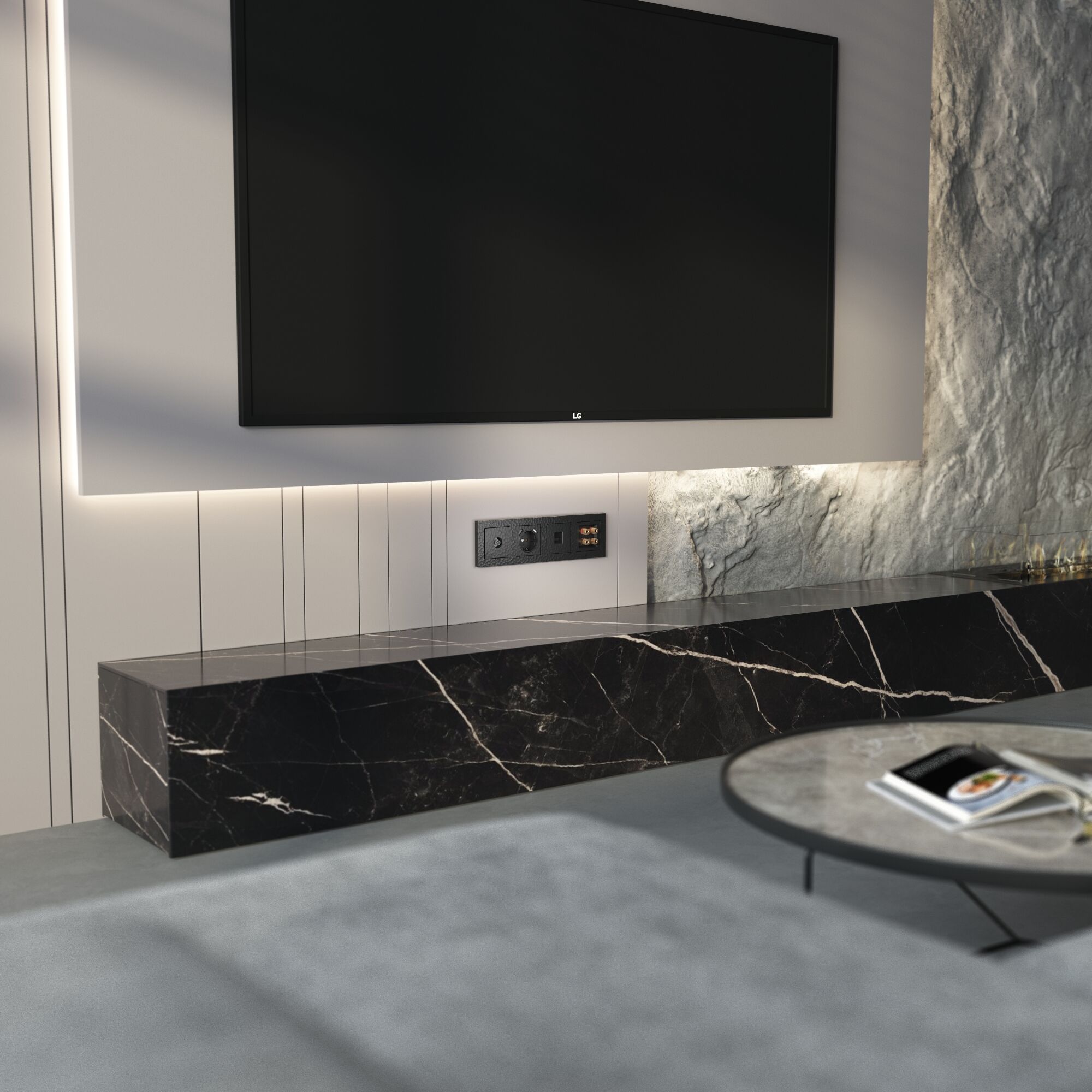 Рамка на 4 поста Hammer (черный) Werkel