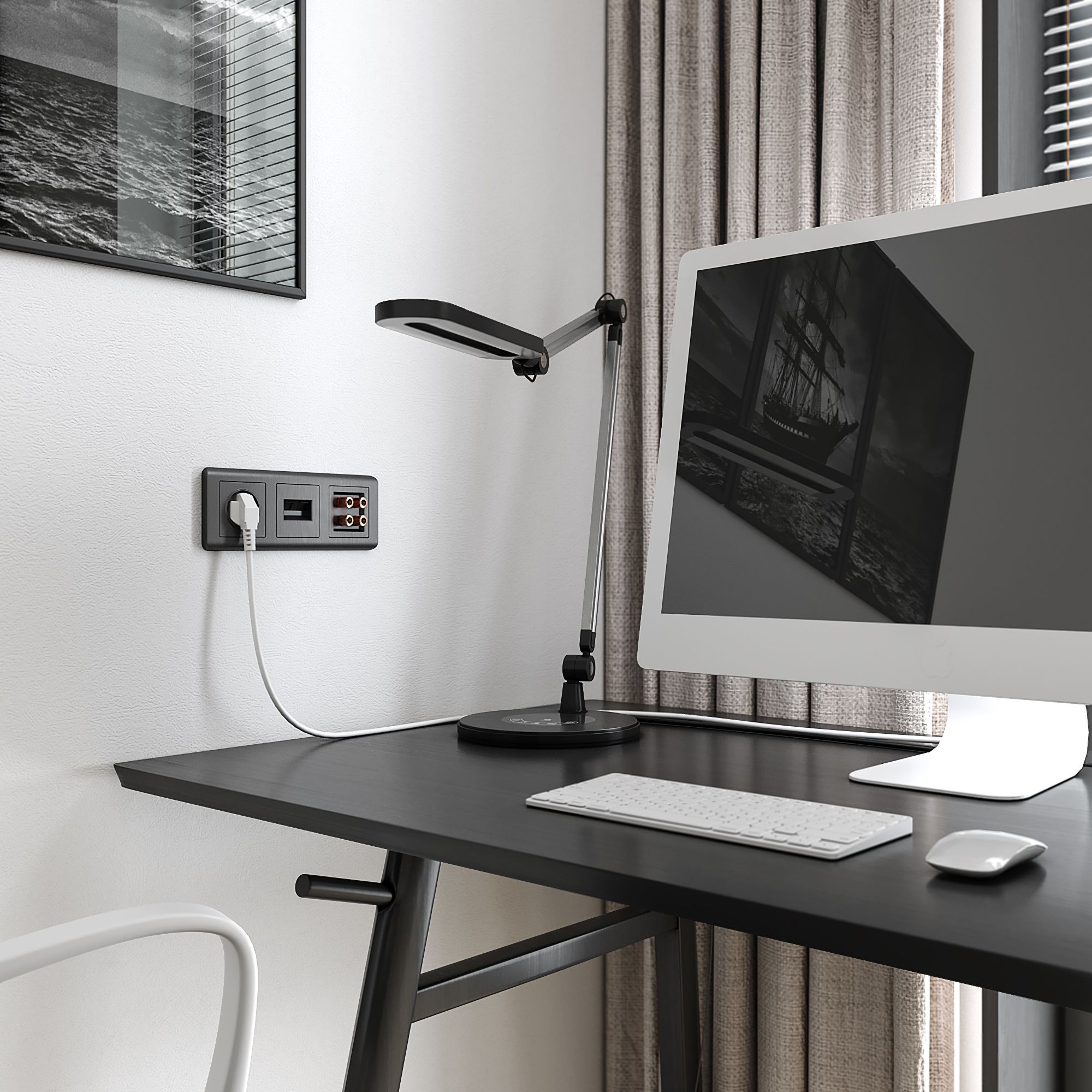 Рамка на 3 поста Stream (графит) Werkel