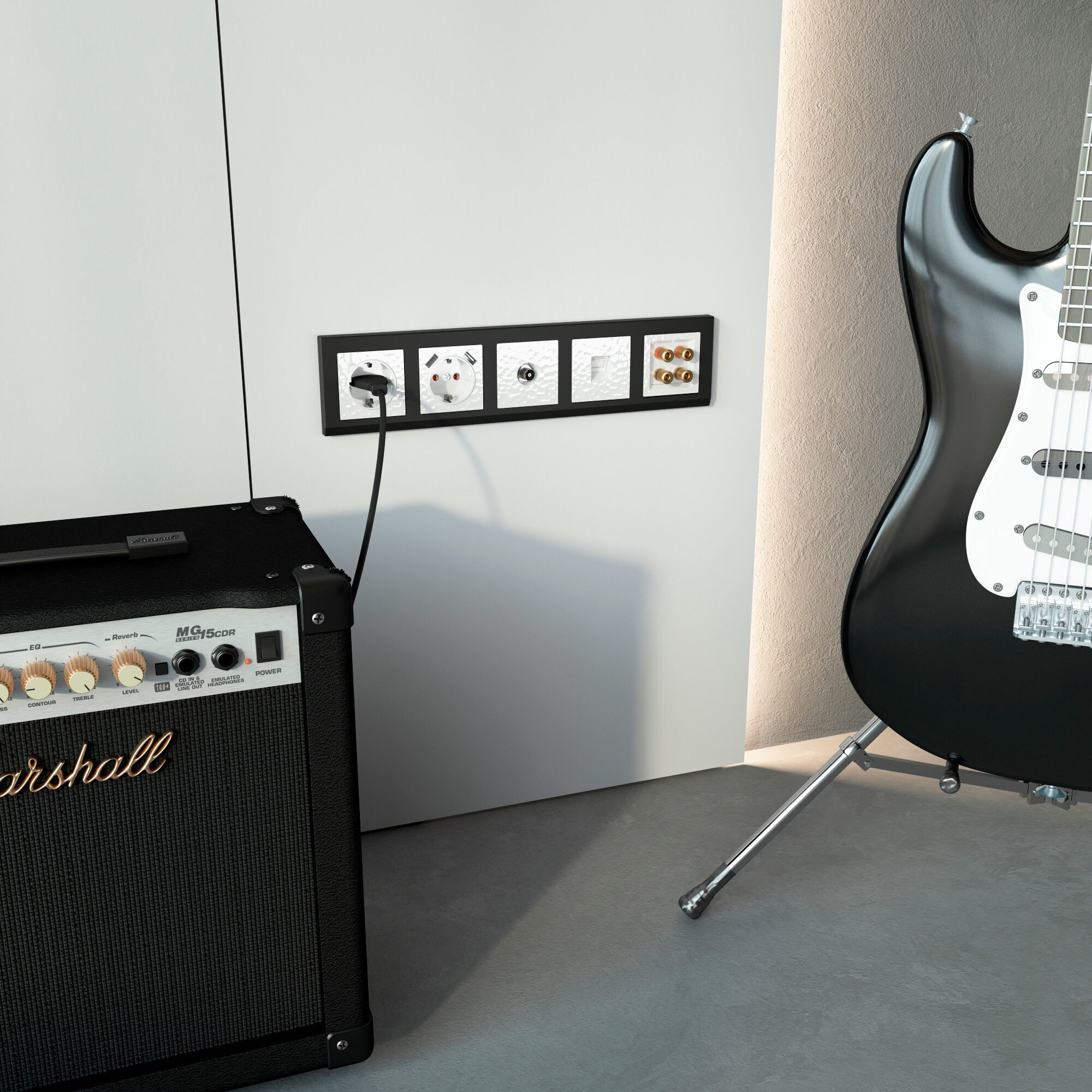 ТВ-розетка оконечная (белый) Werkel