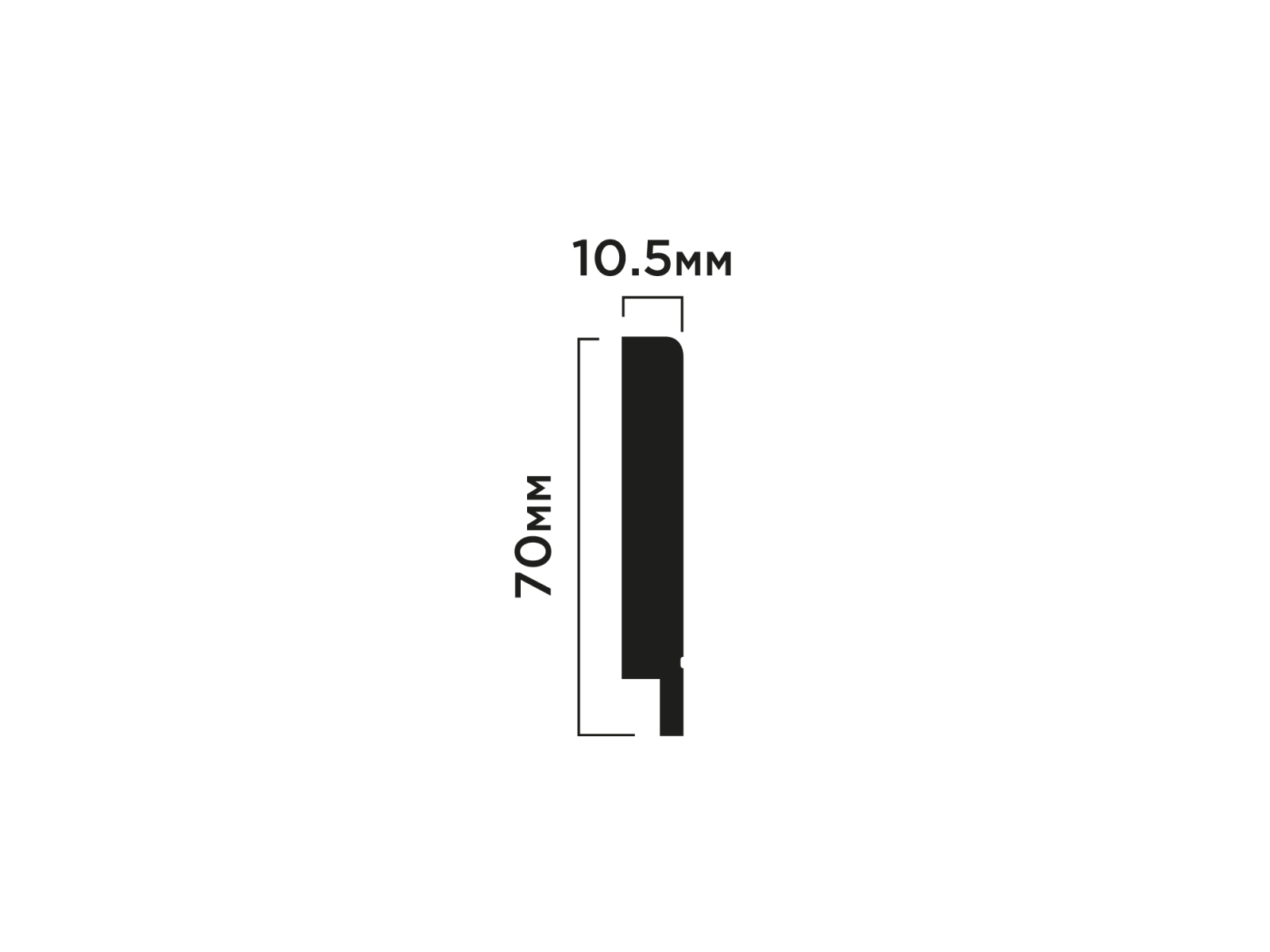 Напольный плинтус B70 HIWOOD
