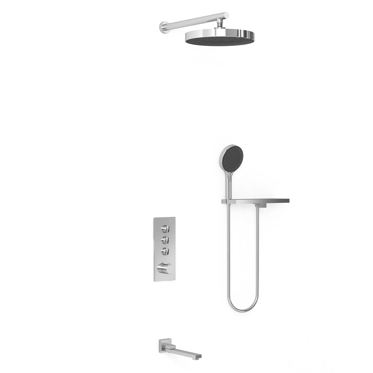 Душевая система Vincea VSFW-433TI2RCH встраиваемая в стену цвет хром