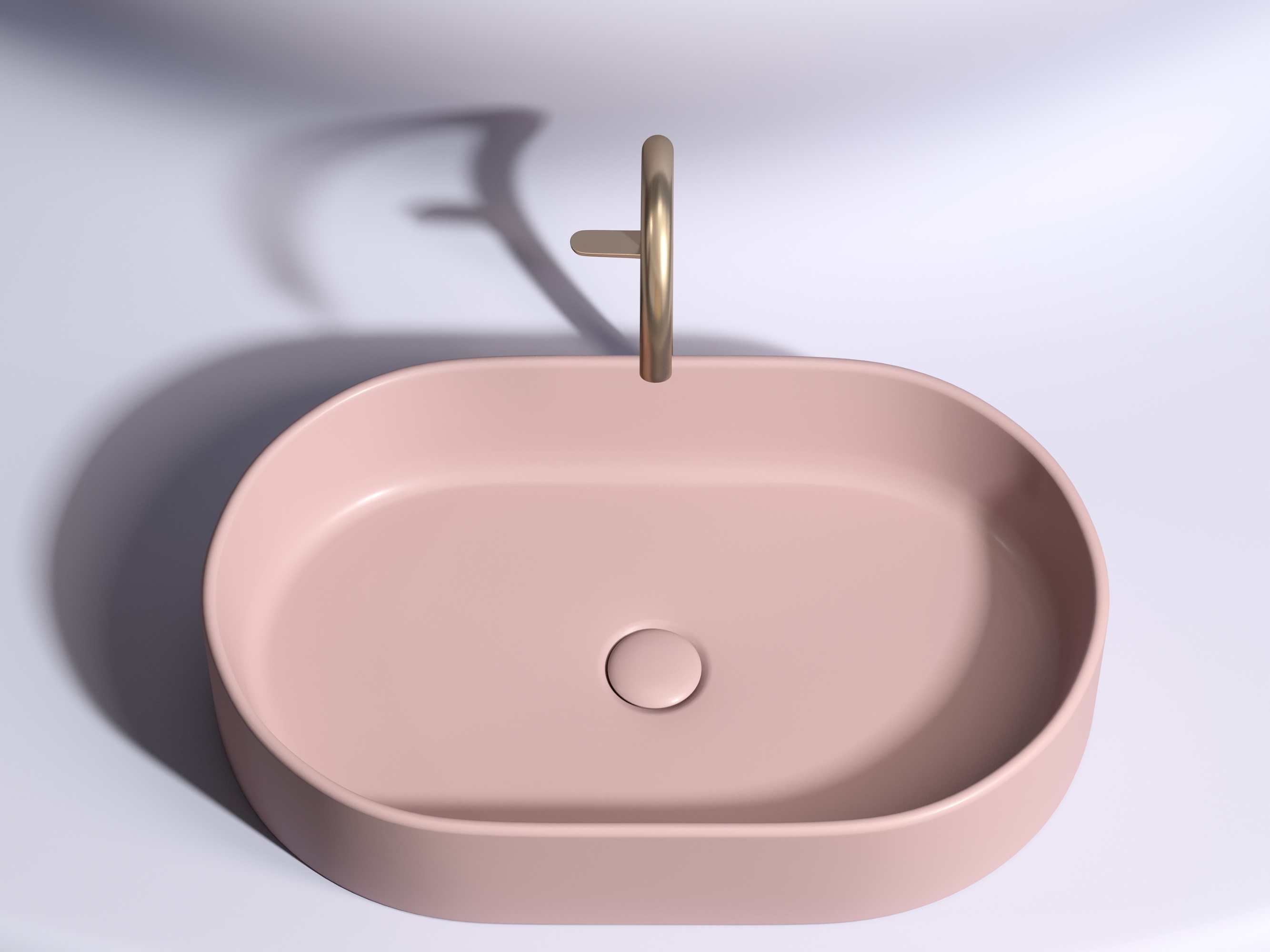 Умывальник чаша накладная овальная CN6048MP