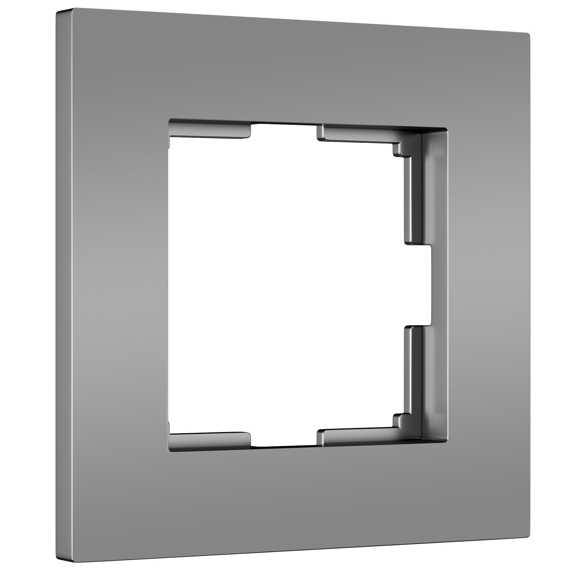 Рамка на 1 пост Slab (серебро софт) Werkel