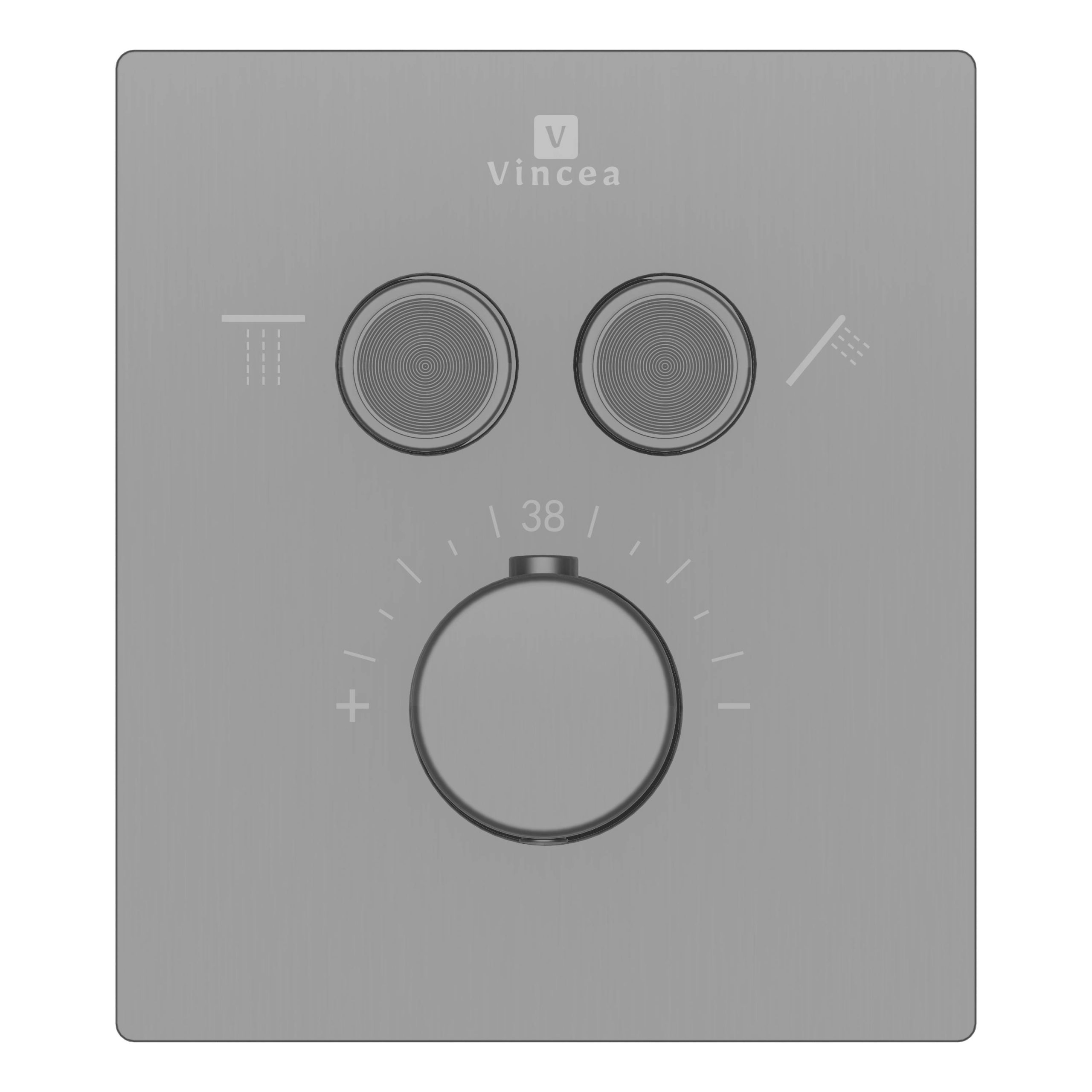 Душевая система Vincea Inspire VSFW-3I21MT4GM встраиваемая в стену цвет вороненая сталь