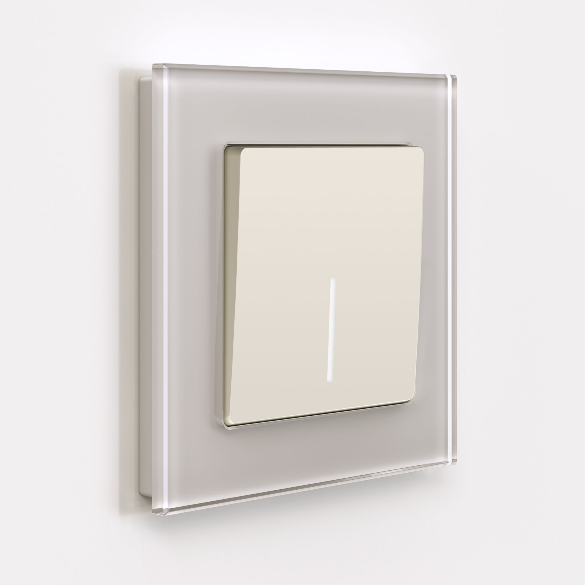 Выключатель одноклавишный с подсветкой (айвори матовый) Werkel