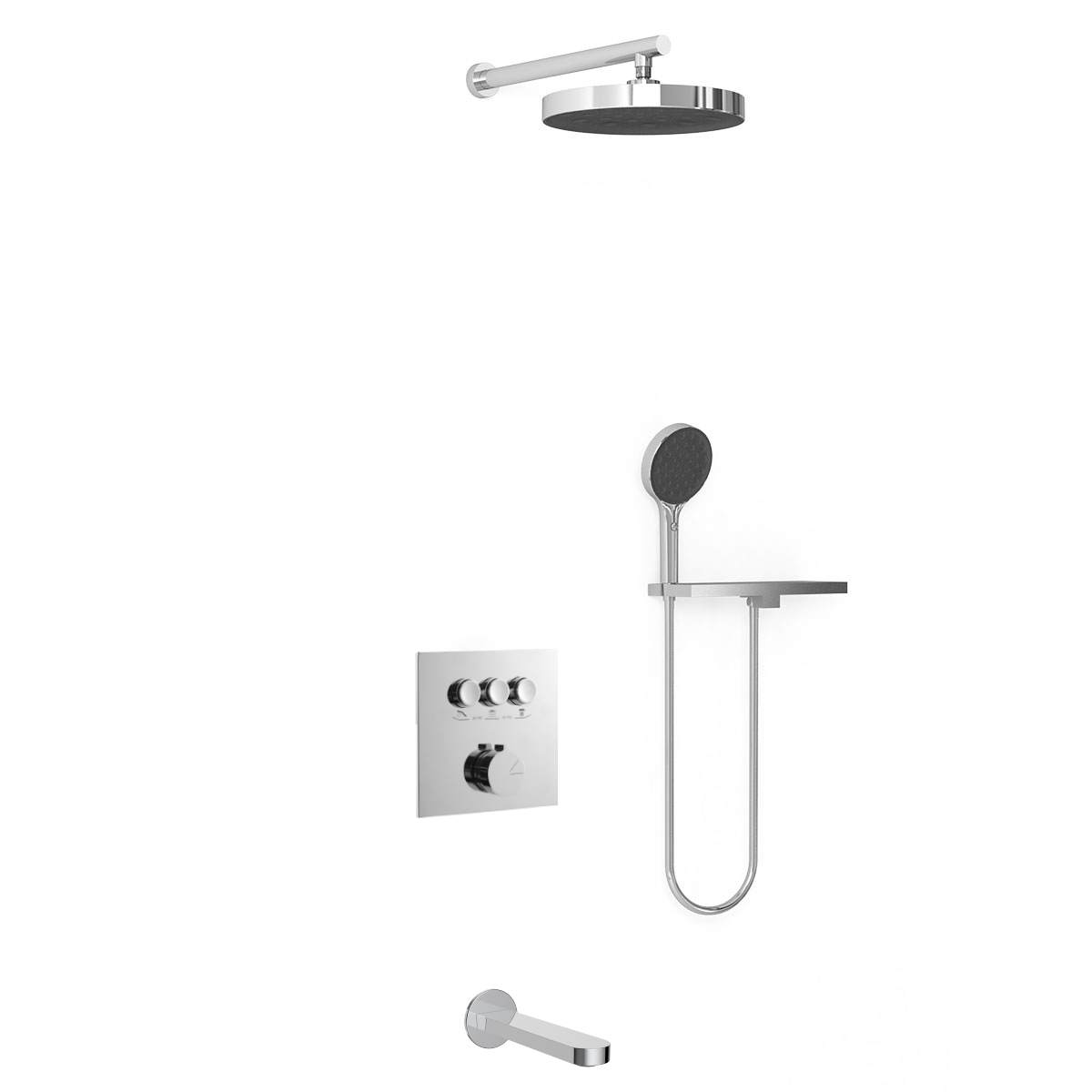 Душевая система Vincea Inspire VSFW-431I2RCH встраиваемая в стену цвет хром