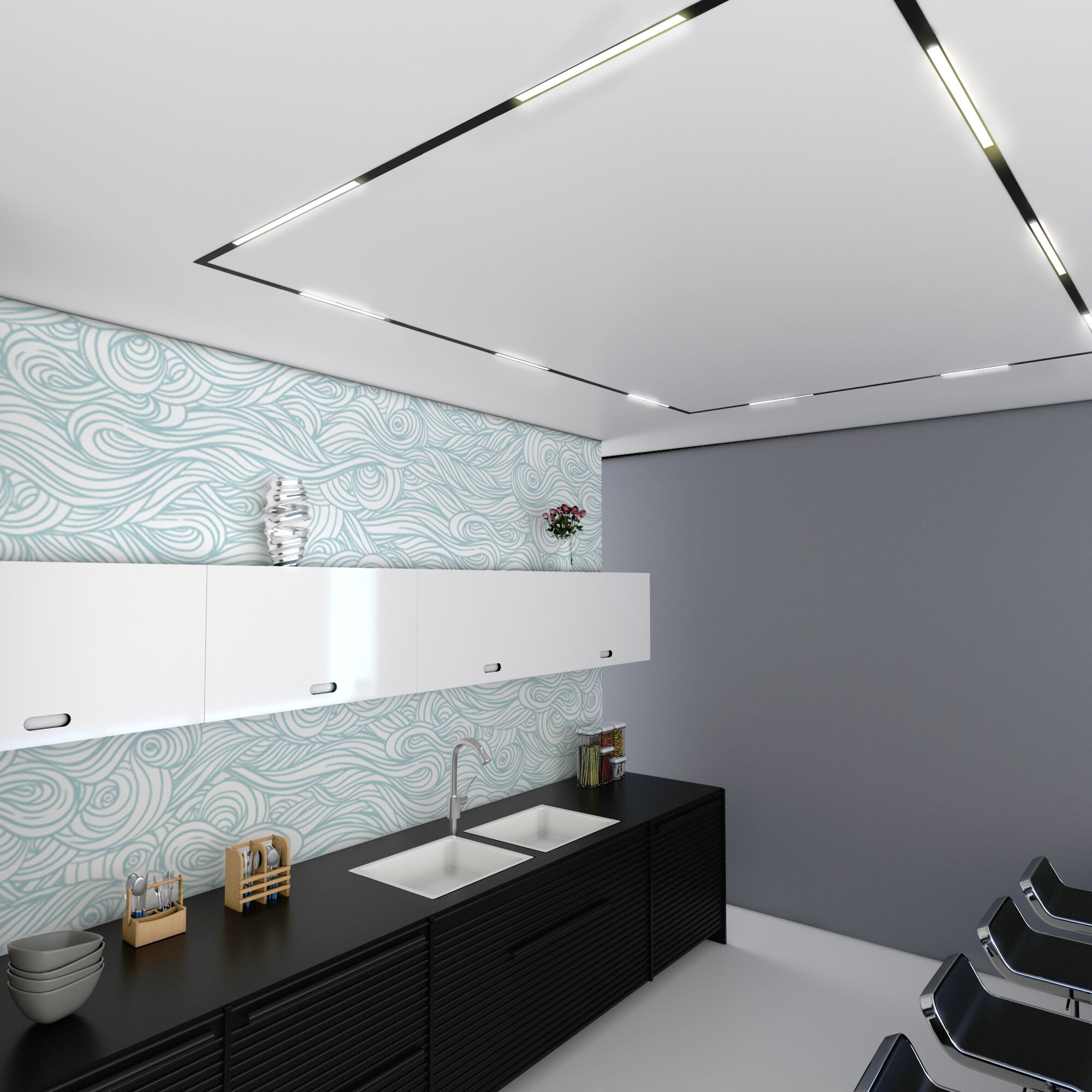 Slim Magnetic Трековый светильник L02 20W 4200K черный