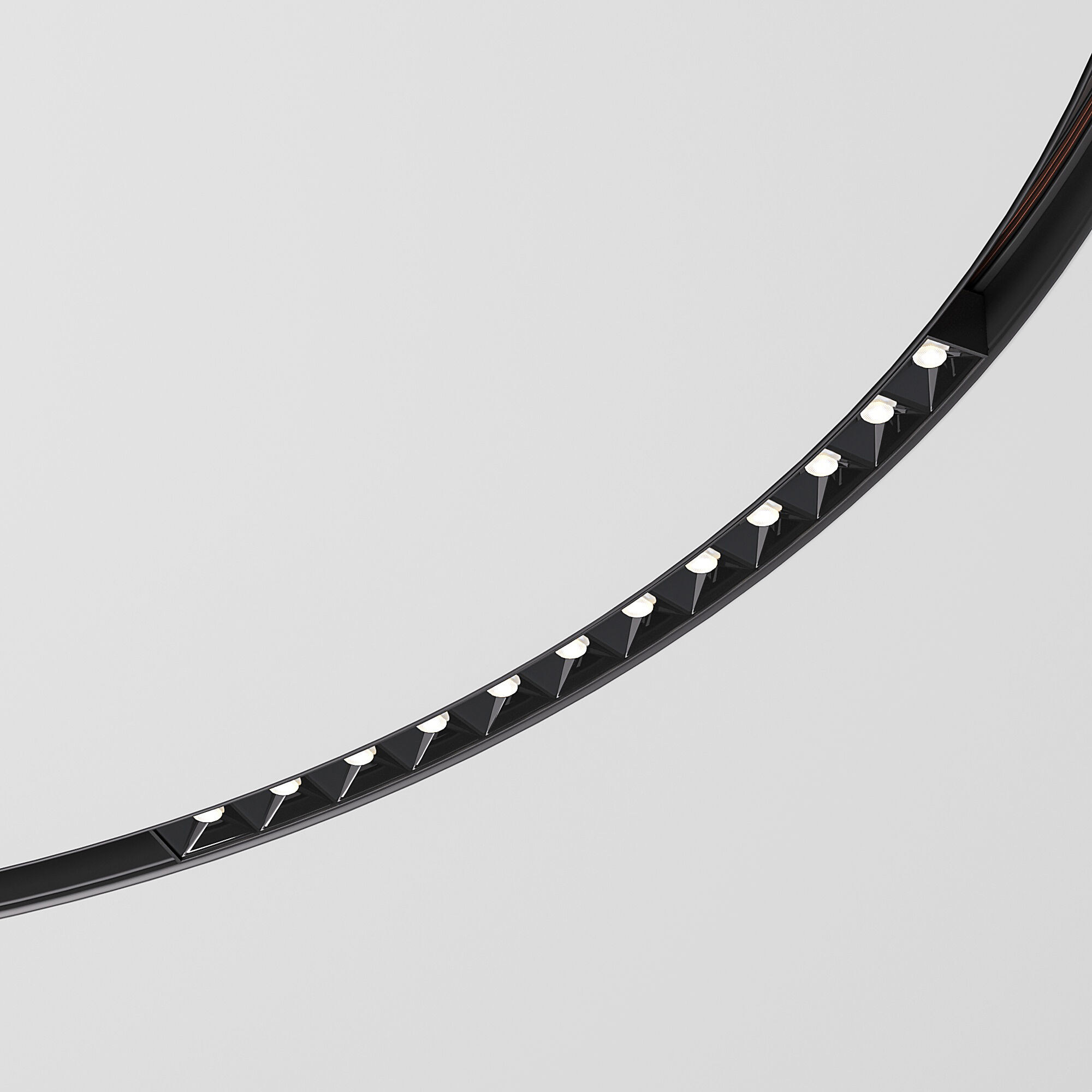 Slim Magnetic Трековый светильник для радиусного шинопровода 12W 4200K Intenso чёрный Ø 1200мм