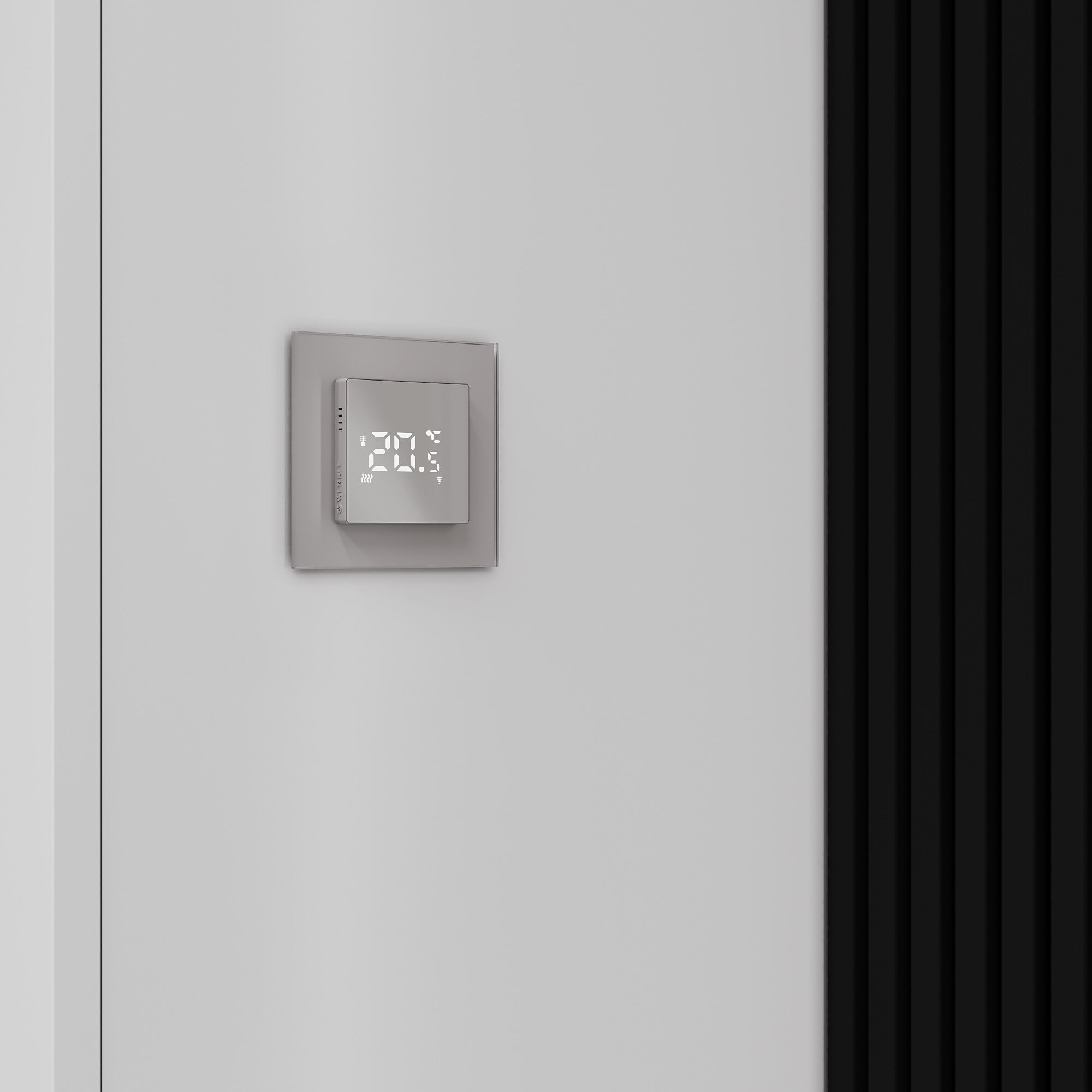 Рамка на 1 пост Senso (дымчатый, стекло soft-touch) Werkel