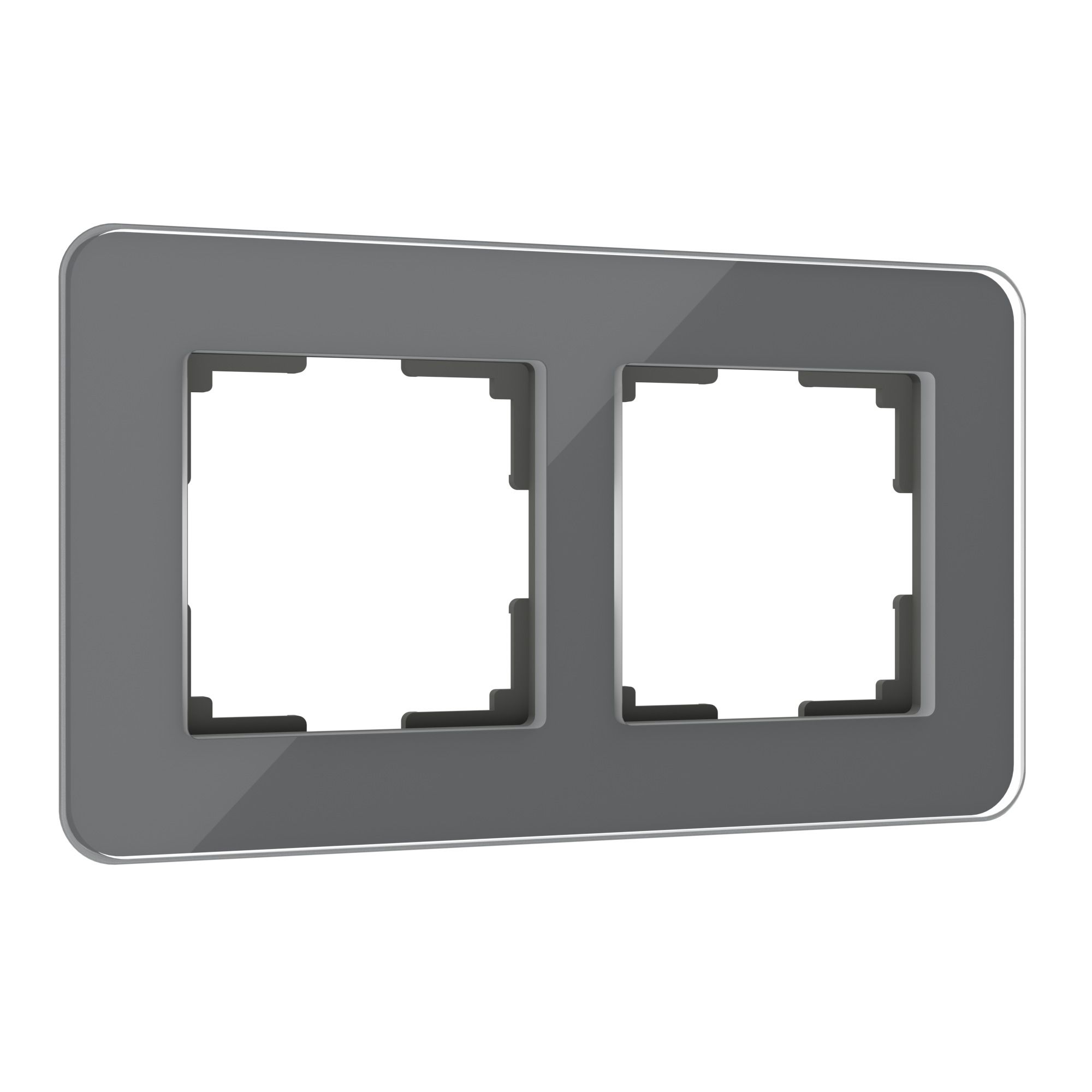 Рамка из стекла на 2 поста Elite графит Werkel