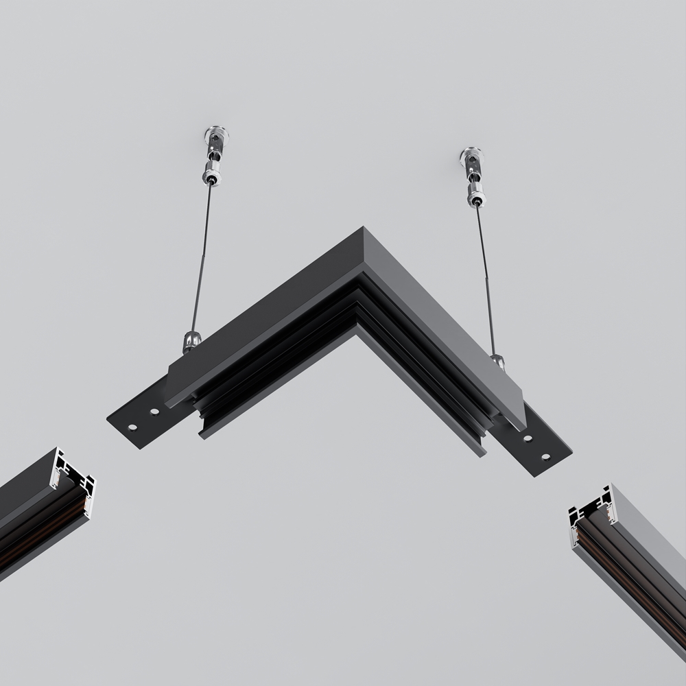 Коннектор угловой Exility накладной низкопрофильный Maytoni TRAM034CL-41B