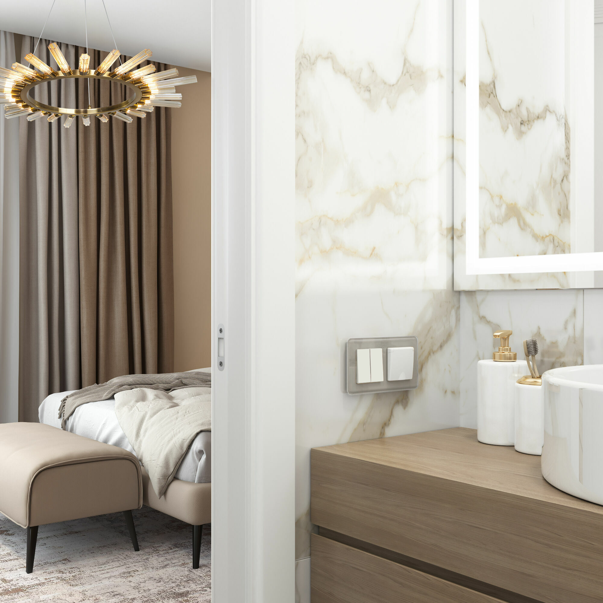 Розетка с заземлением и шторками c крышкой IP44 (белый матовый) Werkel