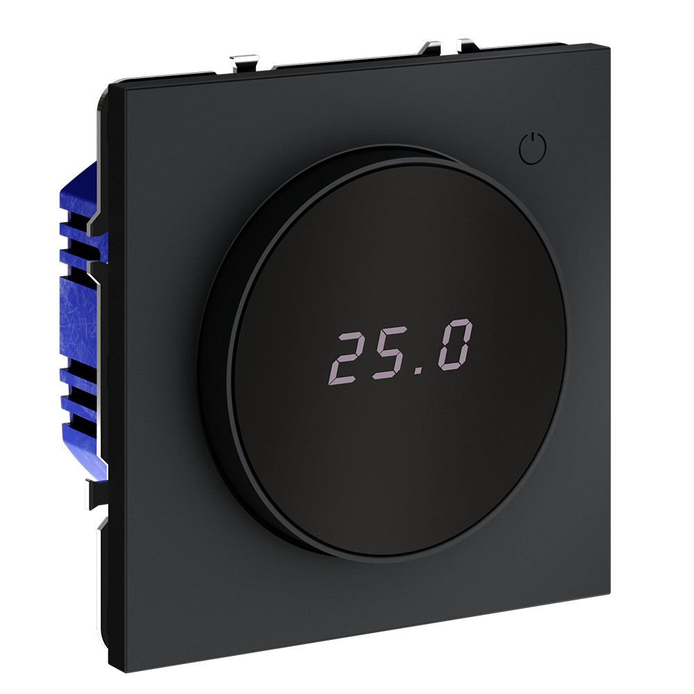 Терморегулятор электронный VOLTUM S70 с индикацией и датчиком, для теплого пола, (графит)