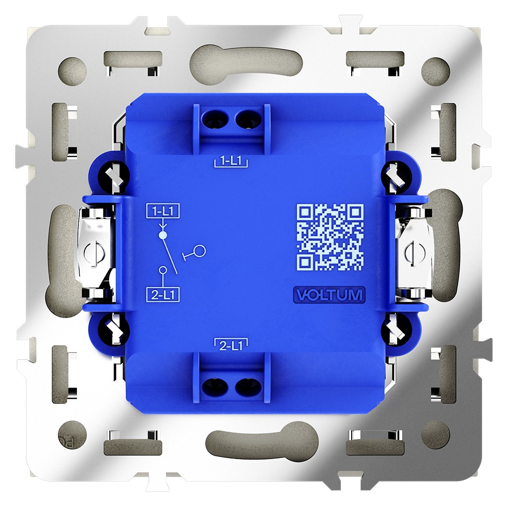 Выключатель встраиваемый VOLTUM S70 одноклавишный 10А, (шелк)