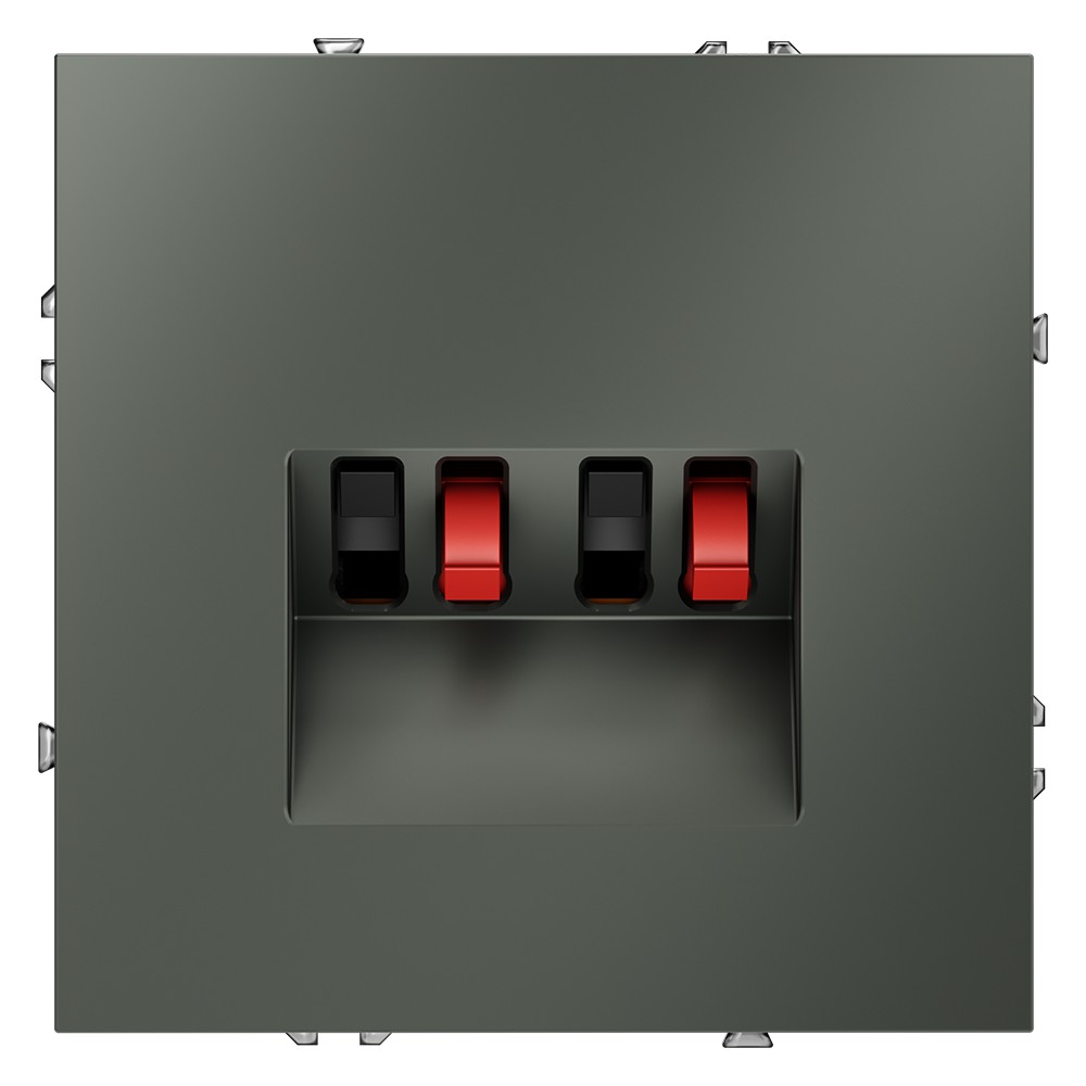 Розетка акустическая встраиваемая VOLTUM S70 4-местная, (титан)