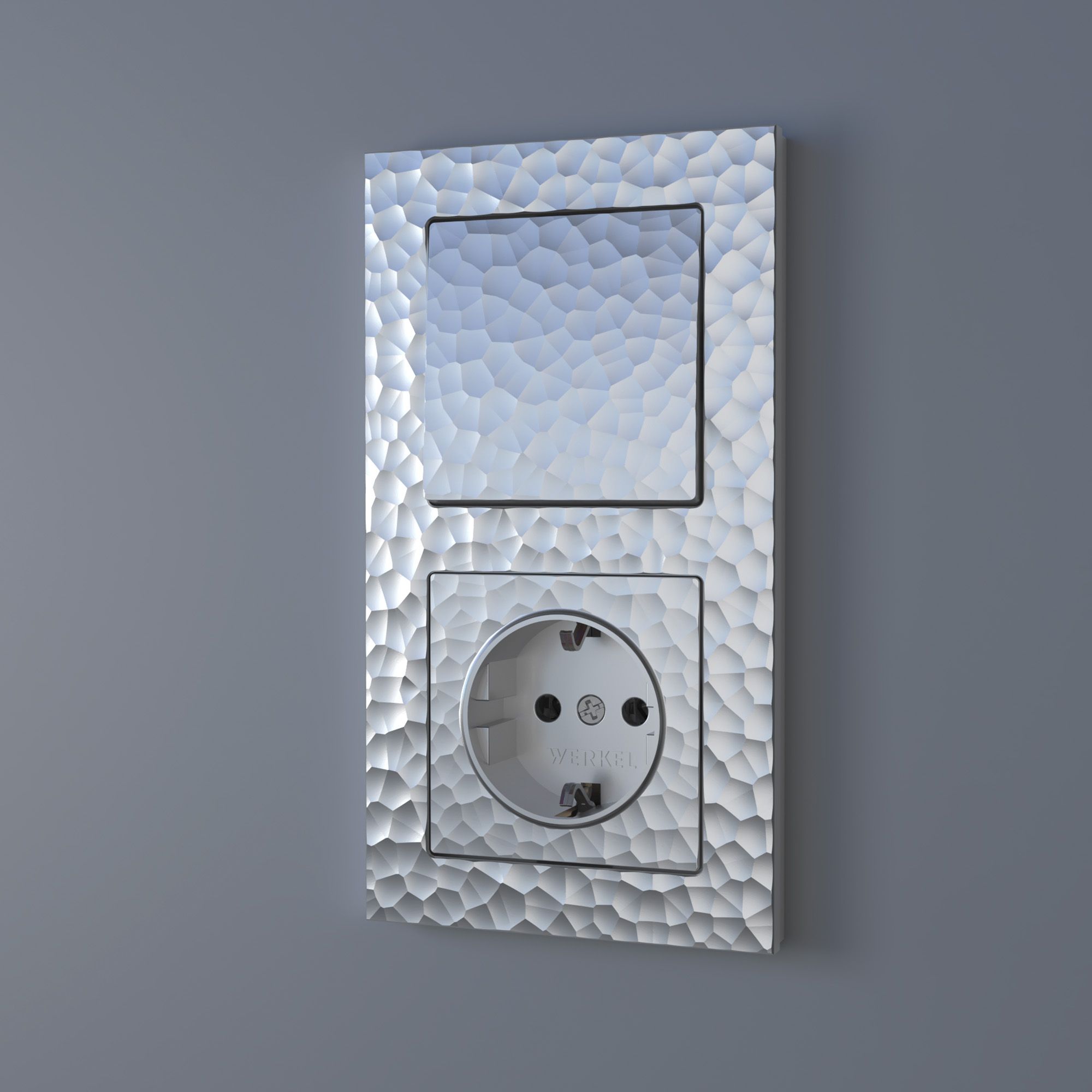 Выключатель одноклавишный (серебряный) Werkel