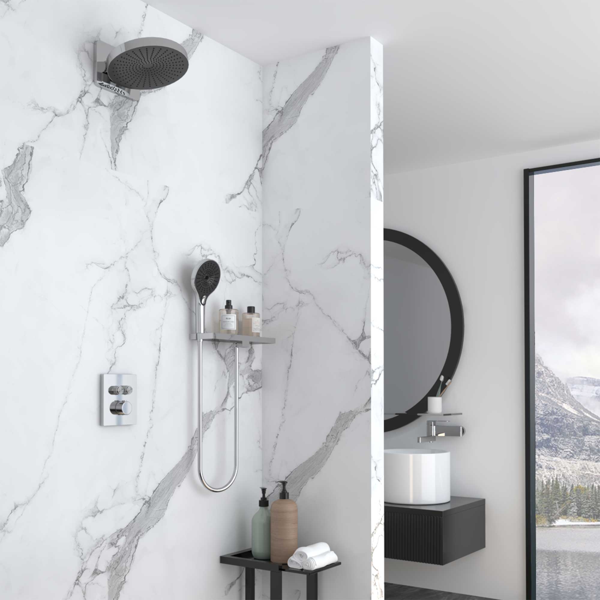 Душевая система Vincea Inspire VSFW-3I21MT1RCH встраиваемая в стену цвет хром