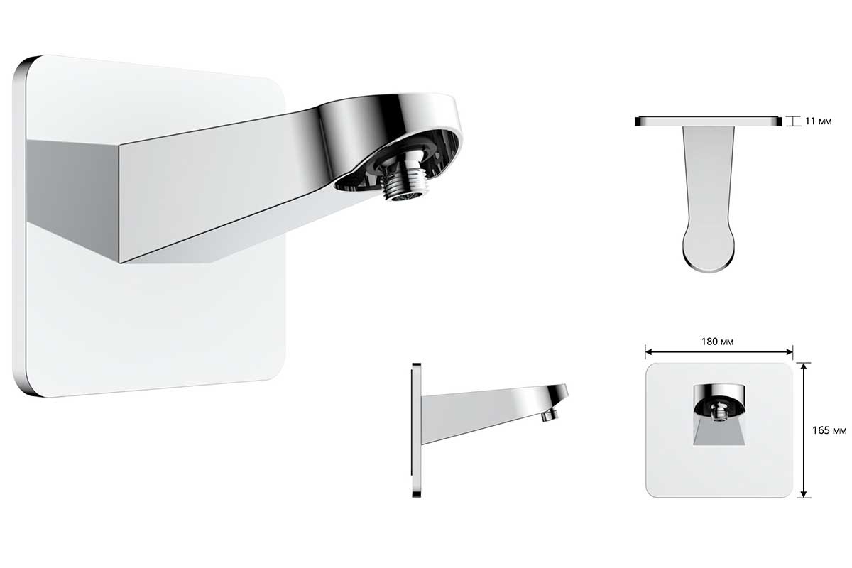 Душевая система Vincea Inspire VSFW-3I22MT3RGM встраиваемая в стену цвет вороненая сталь