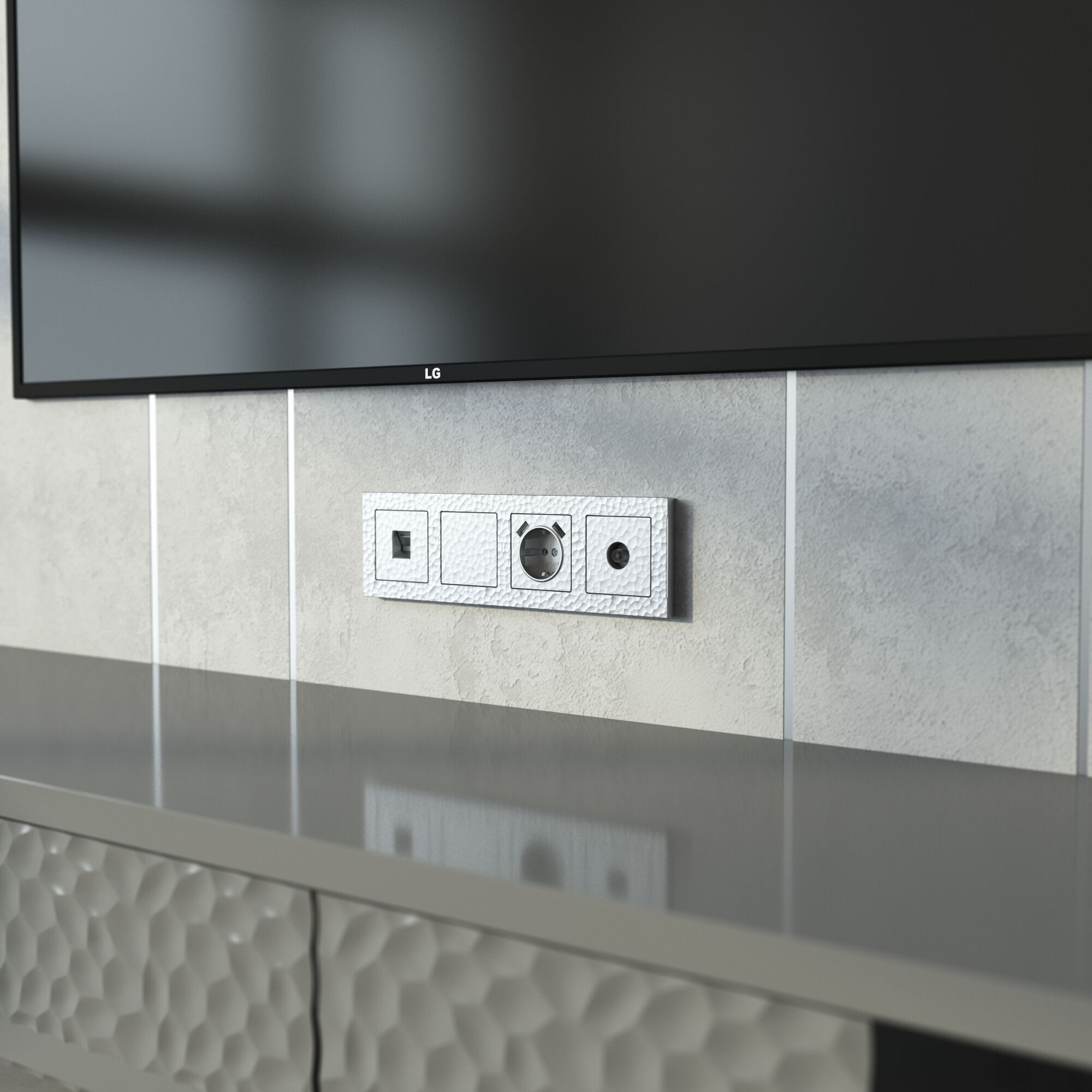 ТВ-розетка оконечная (серебряный) Werkel