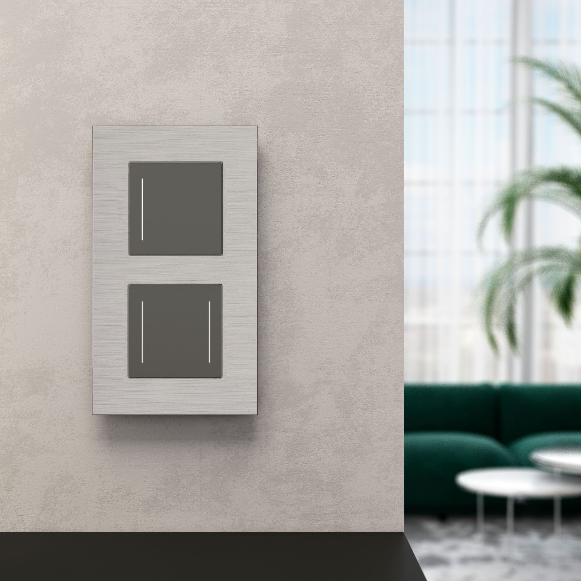 Рамка на 2 поста AluMax (алюминий) Werkel