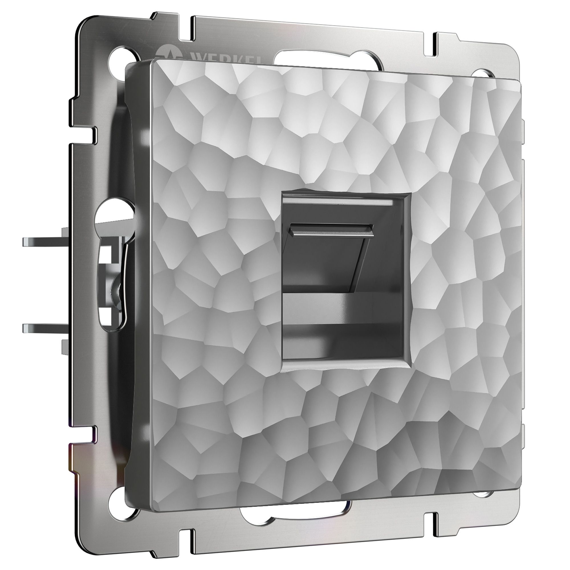 Розетка Ethernet RJ-45 (серебряный) Werkel