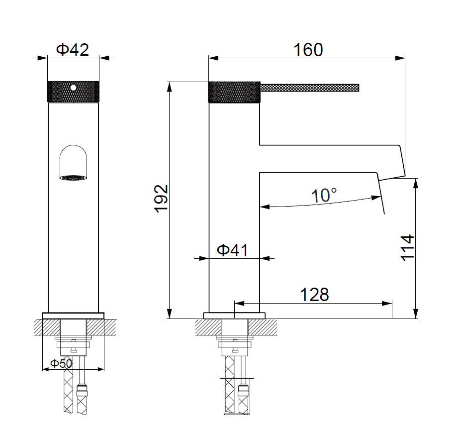 Смеситель Vincea Rim VBF-2RM1CH на раковину хром