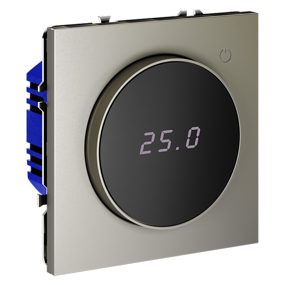 Терморегулятор электронный VOLTUM S70 с индикацией и датчиком, для теплого пола, (шелк)