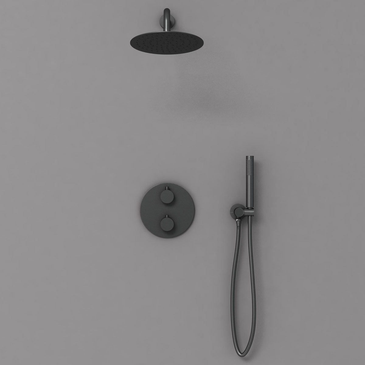 Душевая система Vincea VSFW-101TMB встраиваемая в стену цвет черный