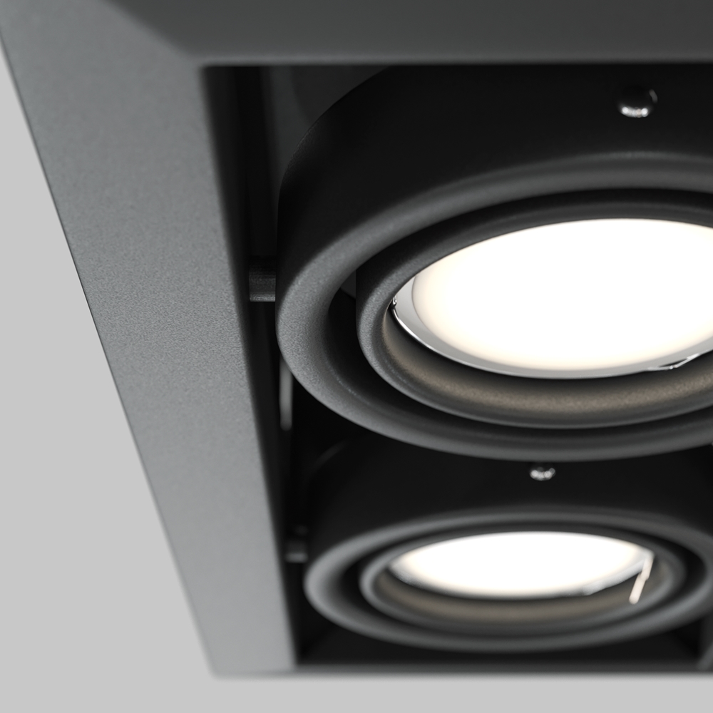 Встраиваемый светильник Maytoni Metal Modern GU10 2x10Вт DL008-2-02-B