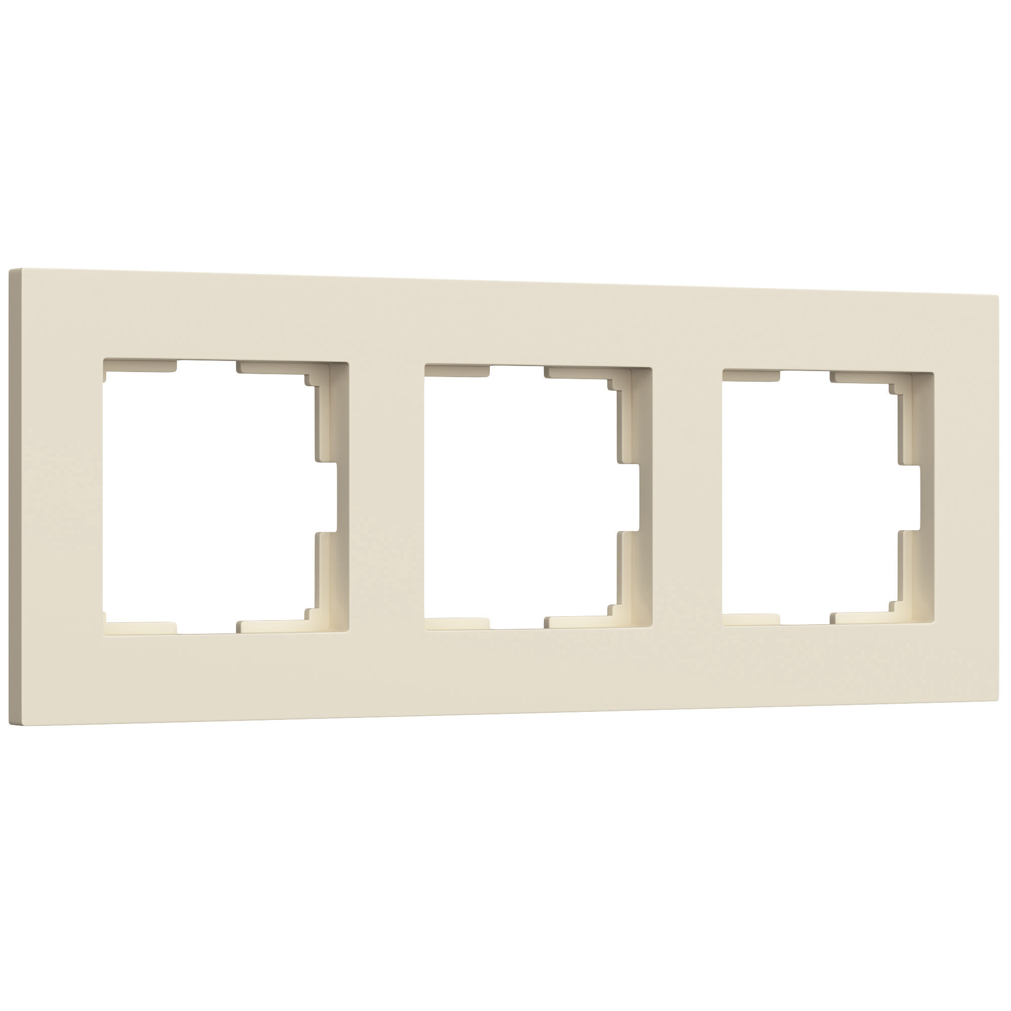 Рамка на 3 поста Slab (айвори софт) Werkel